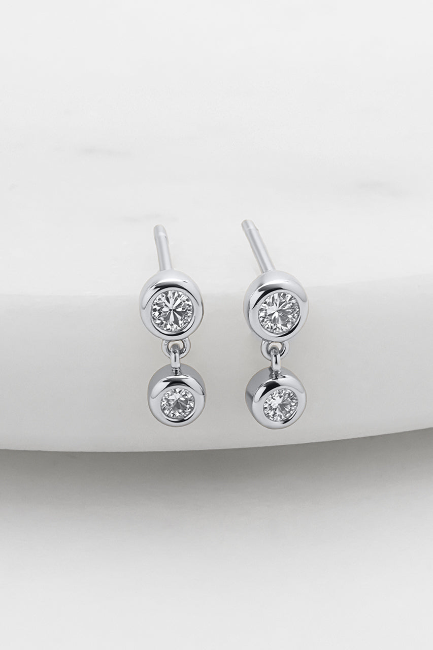 Amy Earring - Clear / Silver