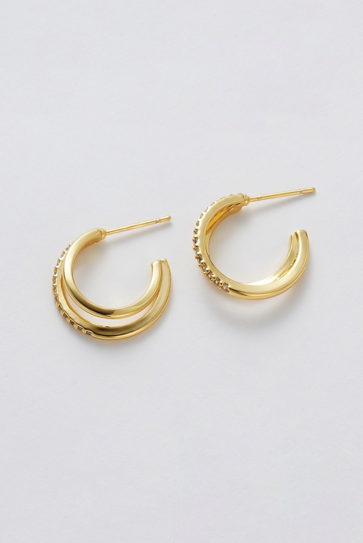 Gold Celeste Hoop - Clear / Gold — Zafino Australia (3 of 5)