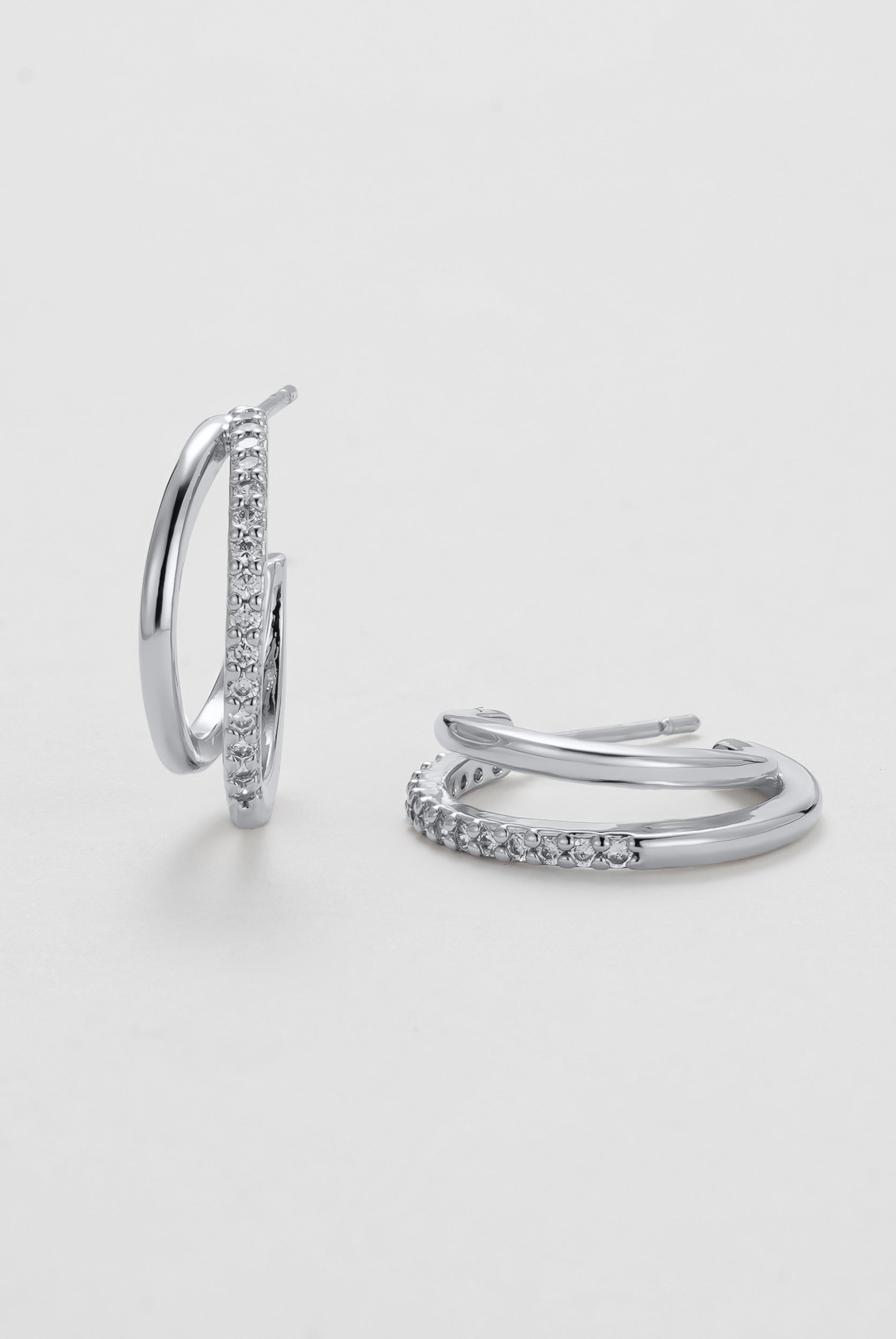 Celeste Hoop - Clear / Silver