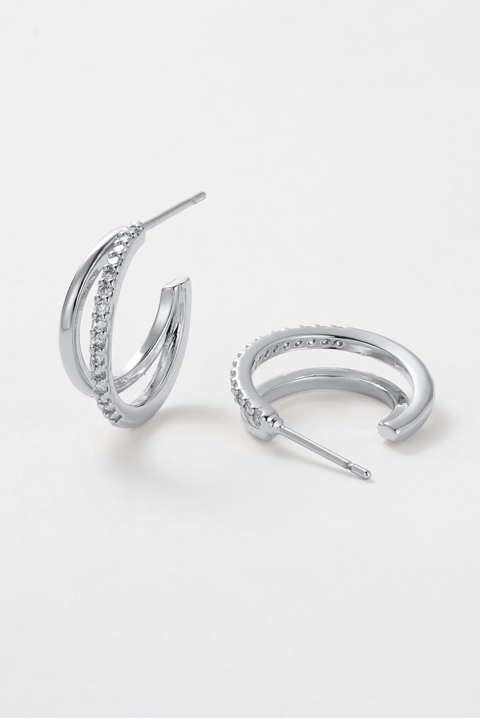 Celeste Hoop - Clear / Silver