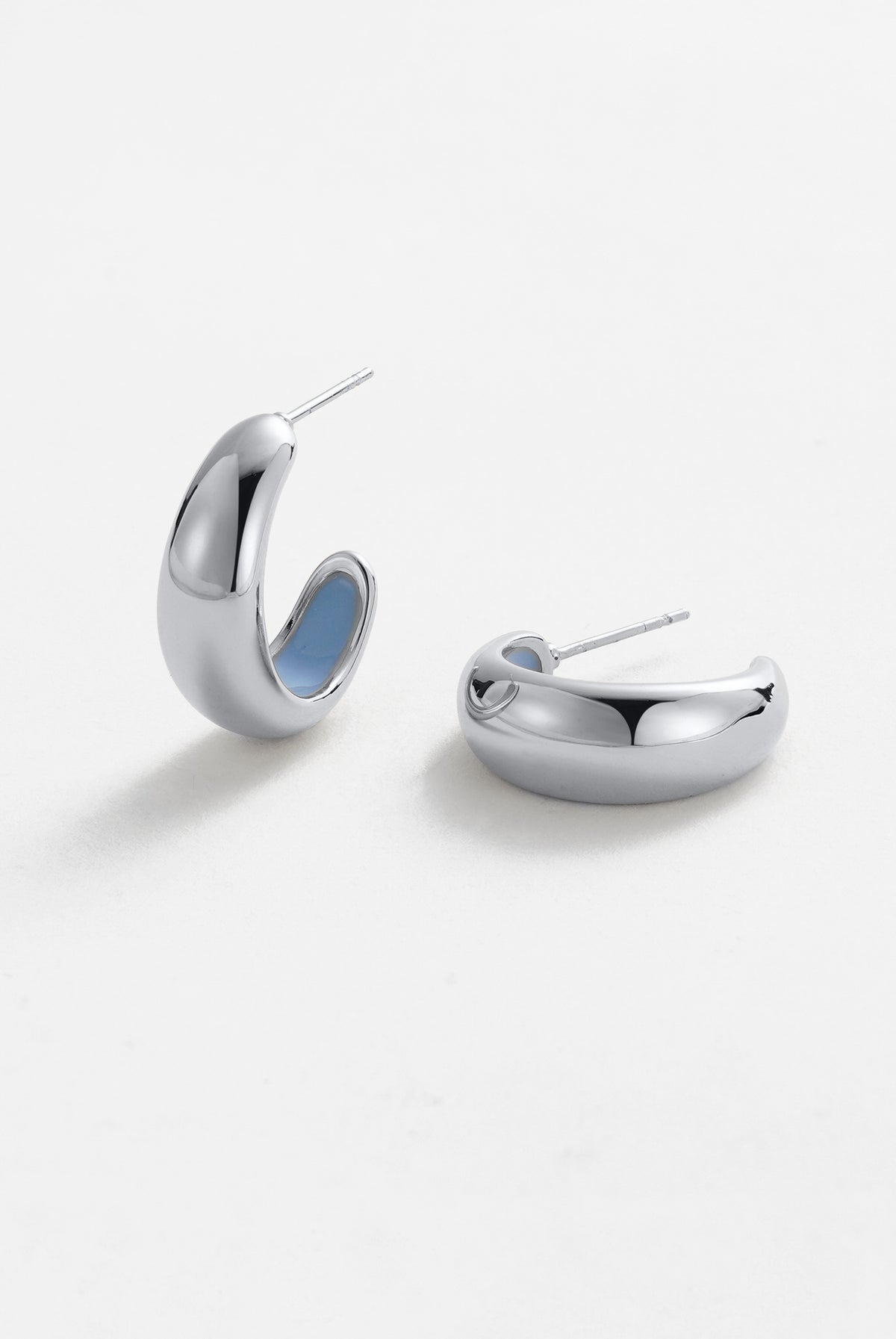 Silver Mindi Hoop Blue/Silver — Zafino Australia (4 of 5)
