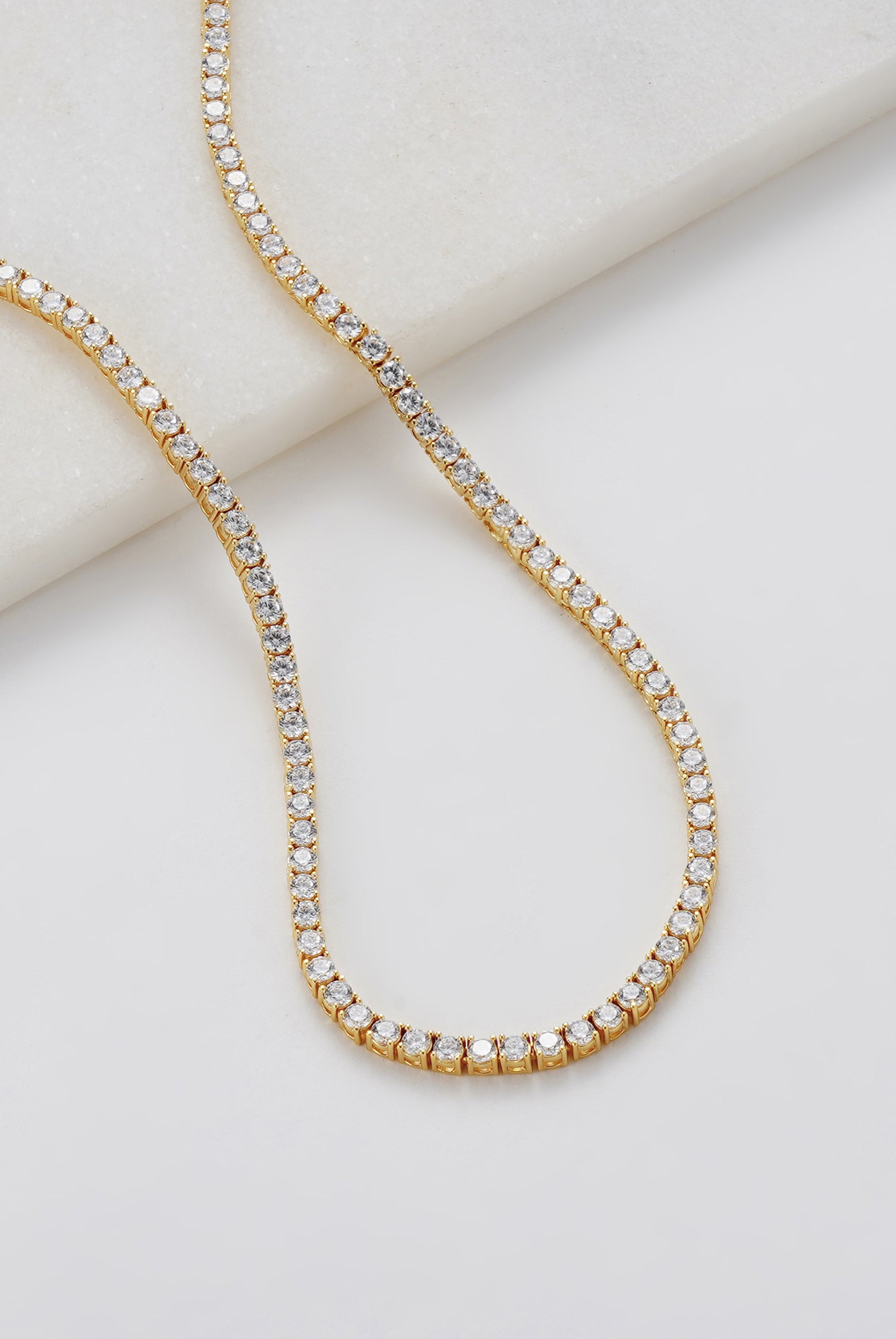 Dani Tennis Necklace - Gold