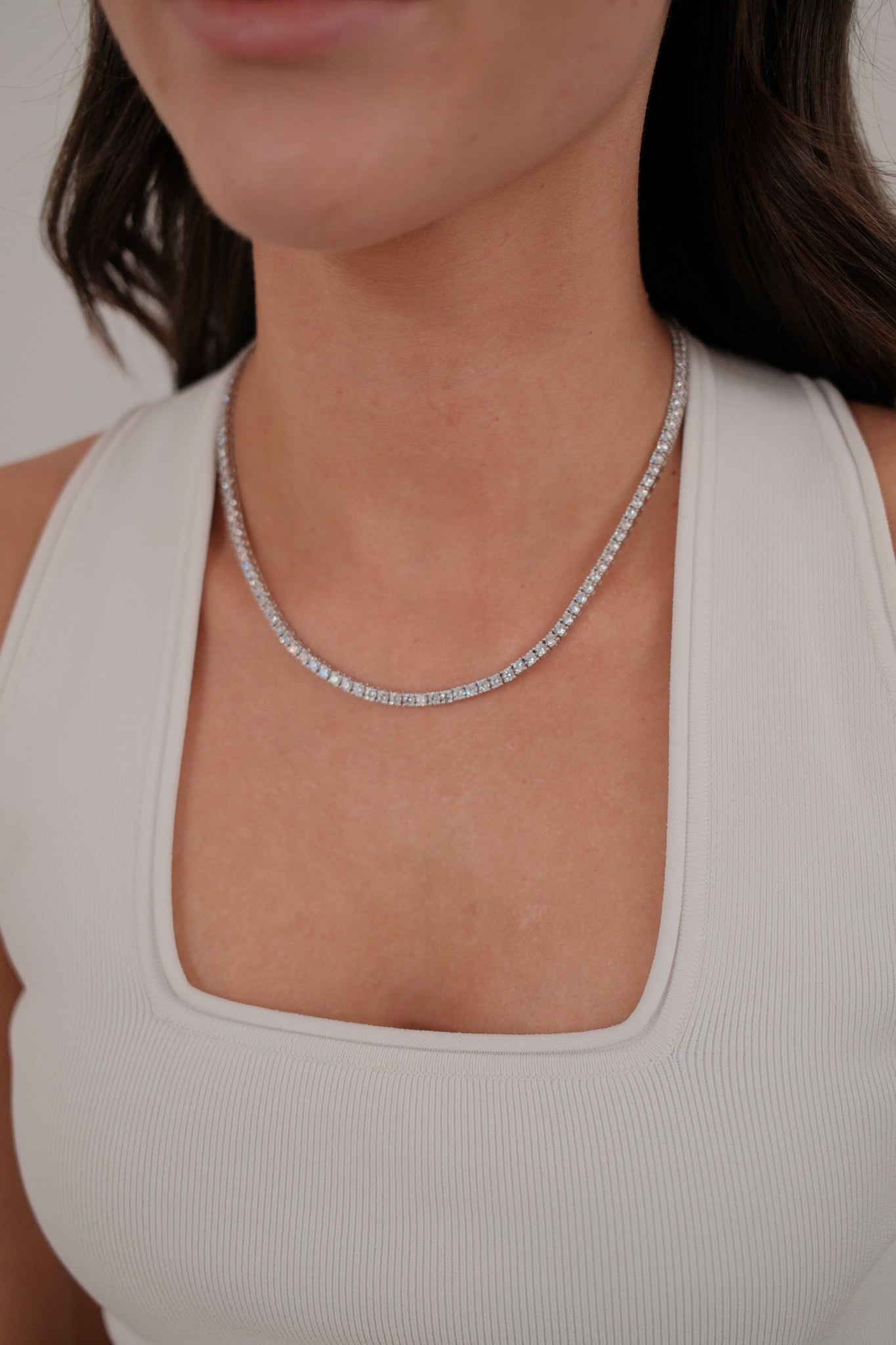 Dani Tennis Necklace  - Silver / PRE ORDER