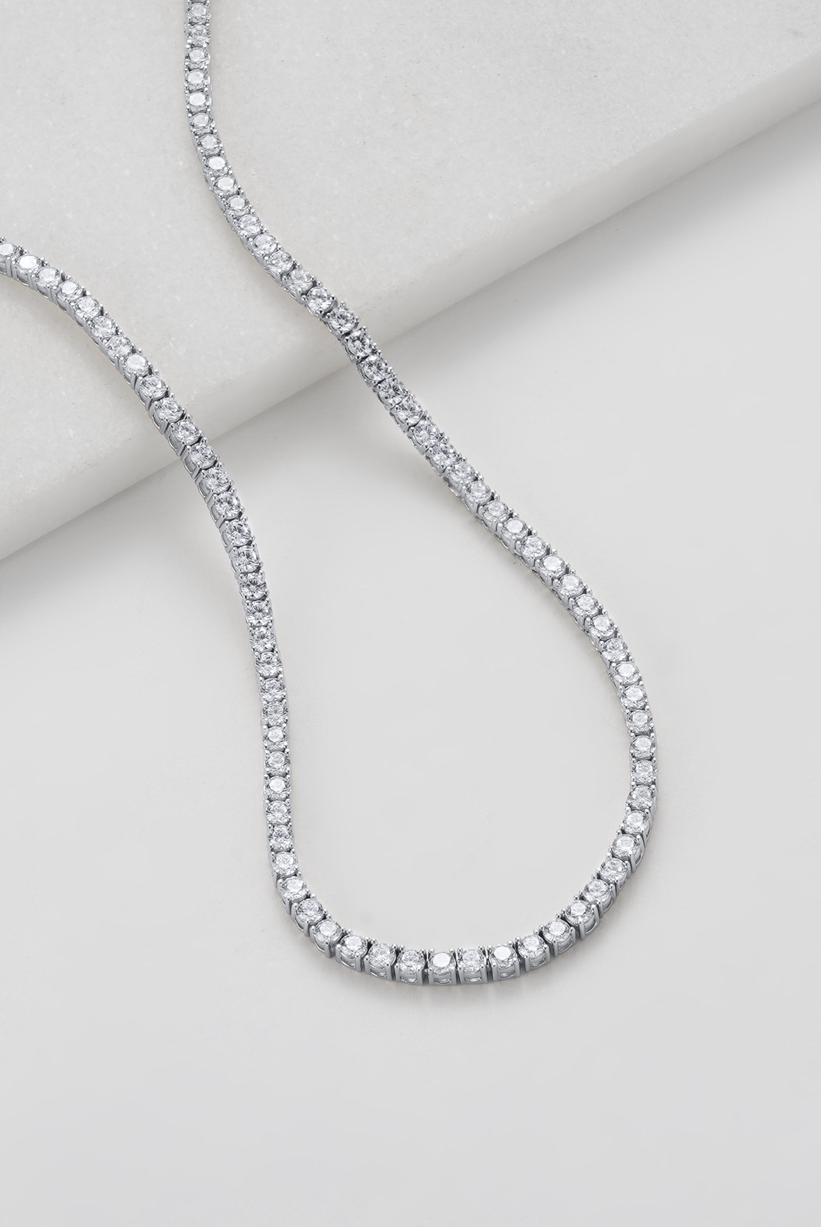 Silver Tennis Necklace | Cubic Zirconia | Zafino Australia