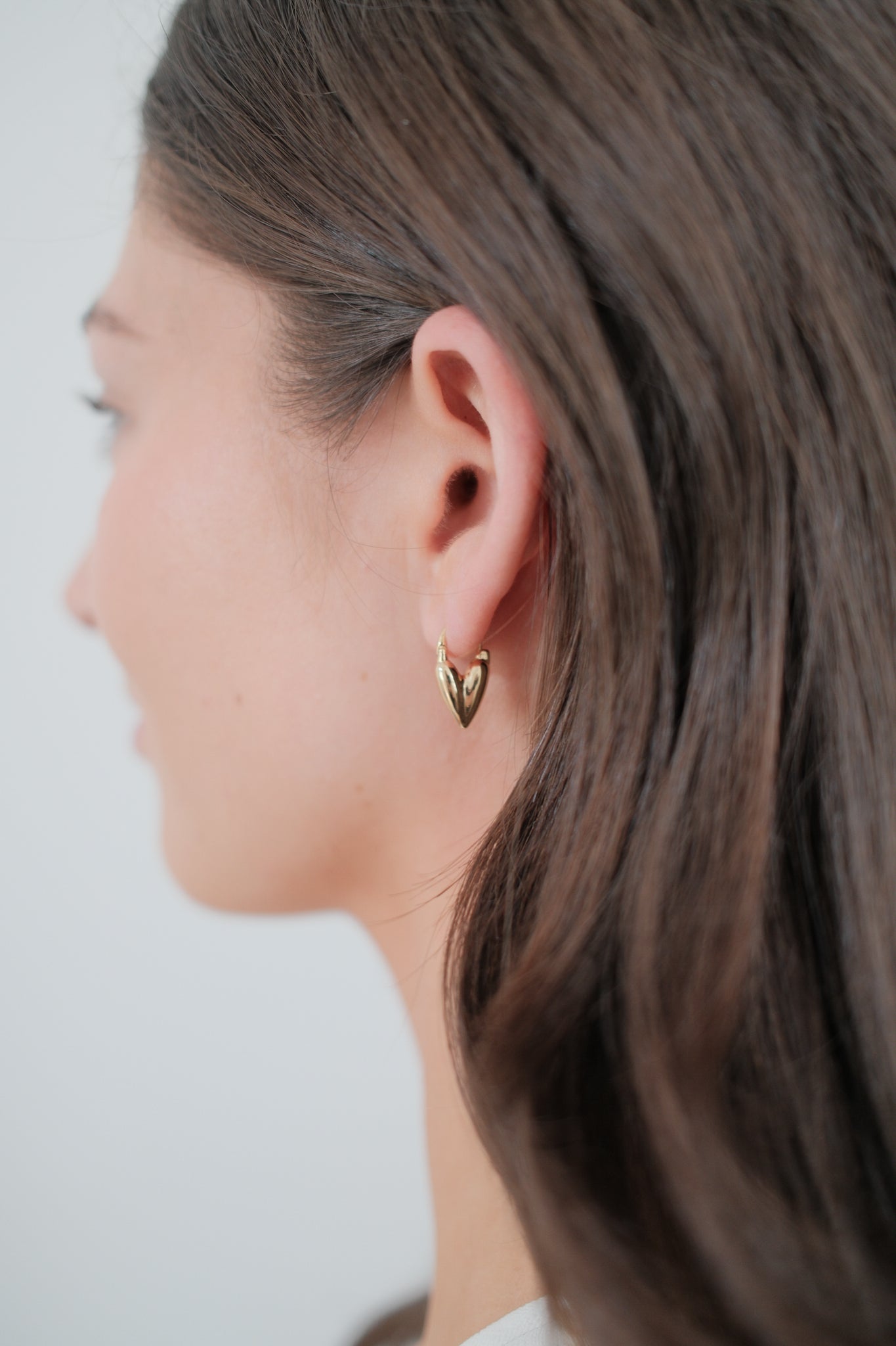Jess Heart Hoop - Gold