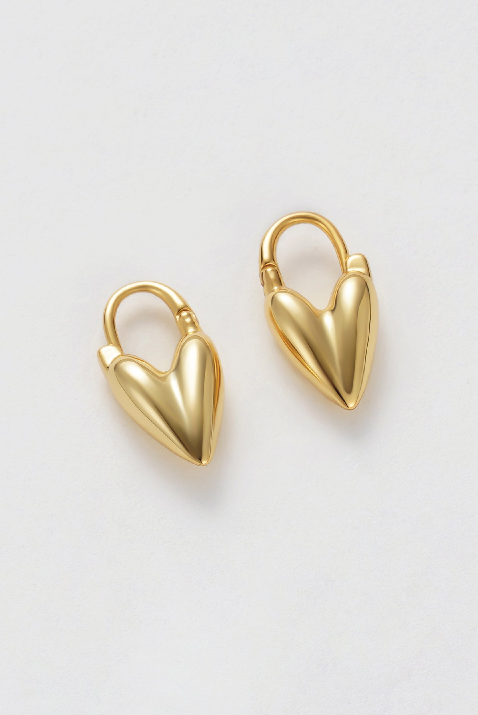 Jess Heart Hoop - Gold
