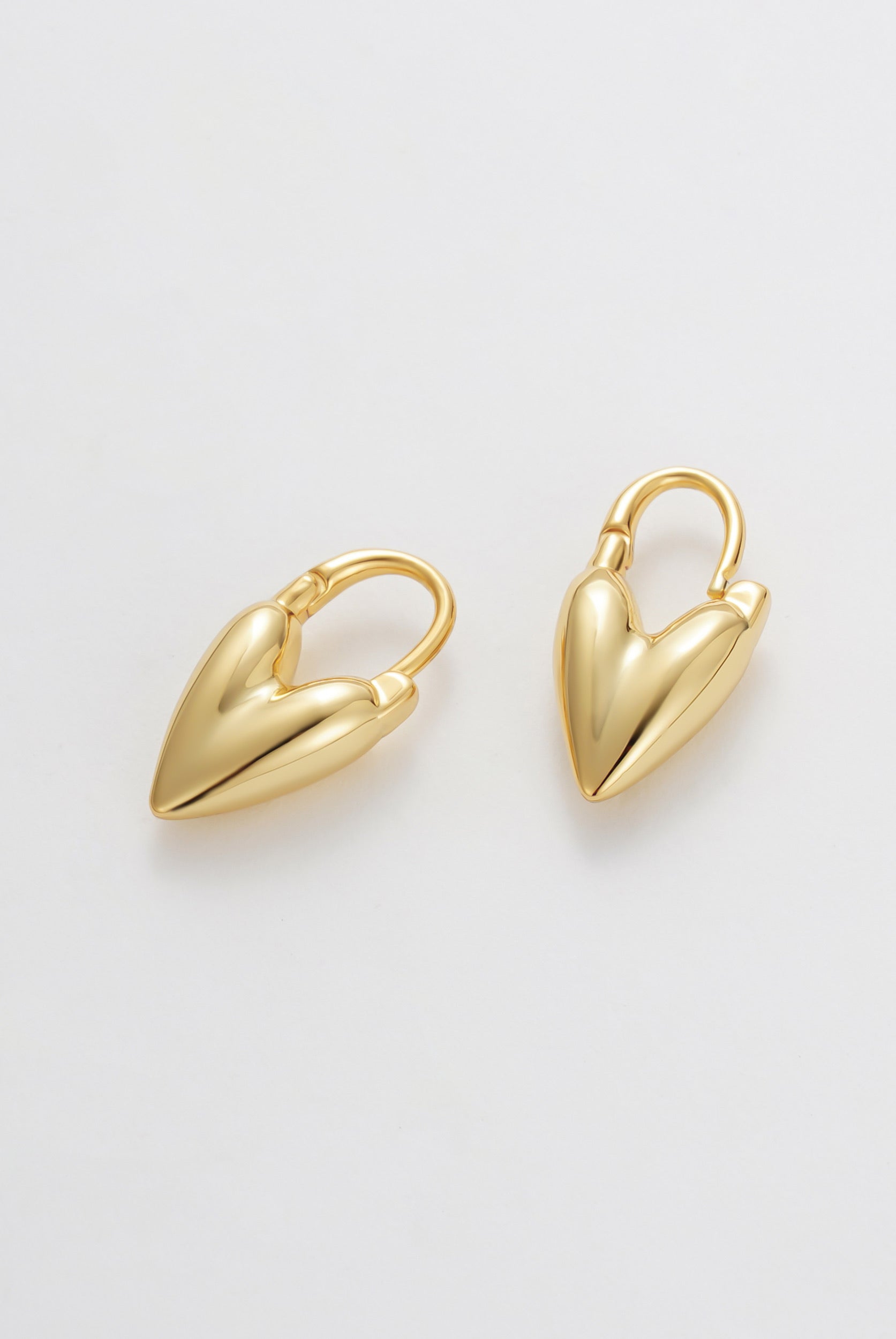 Jess Heart Hoop - Gold