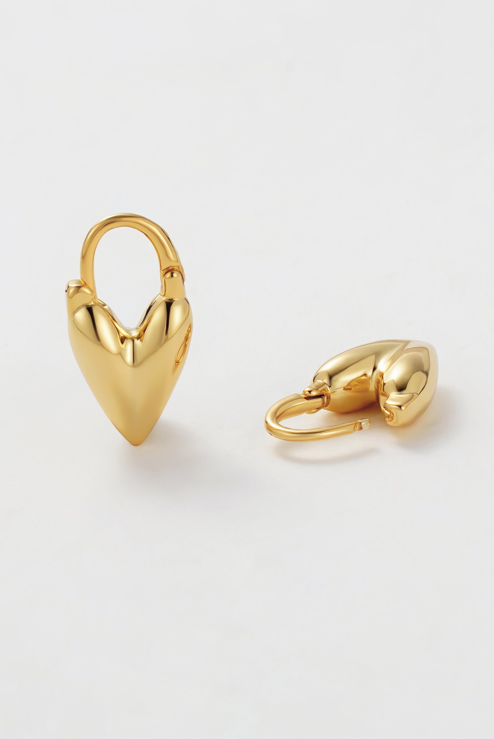 Jess Heart Hoop - Gold