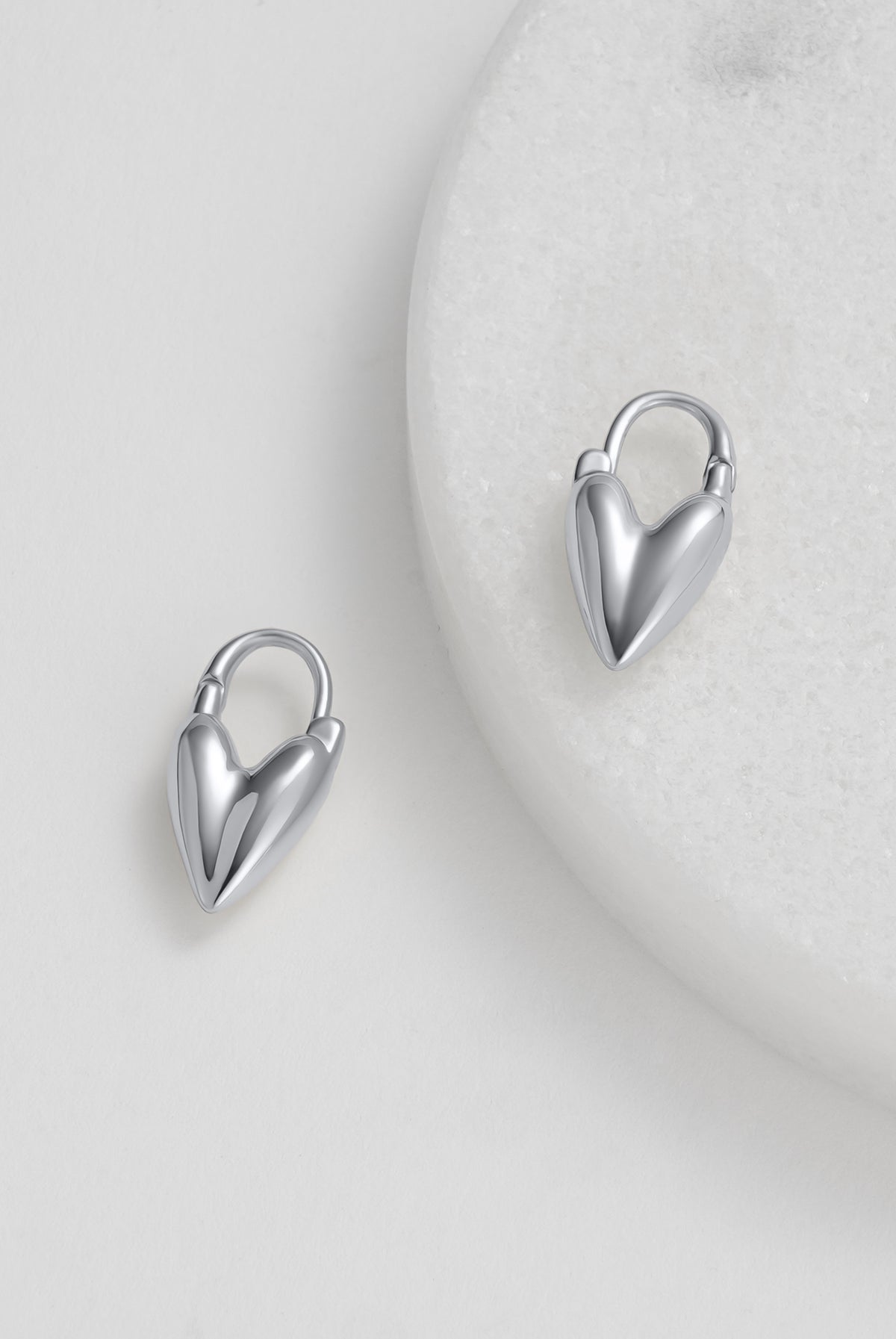 Silver Jess Heart Hoop — Zafino Australia (4 of 5)