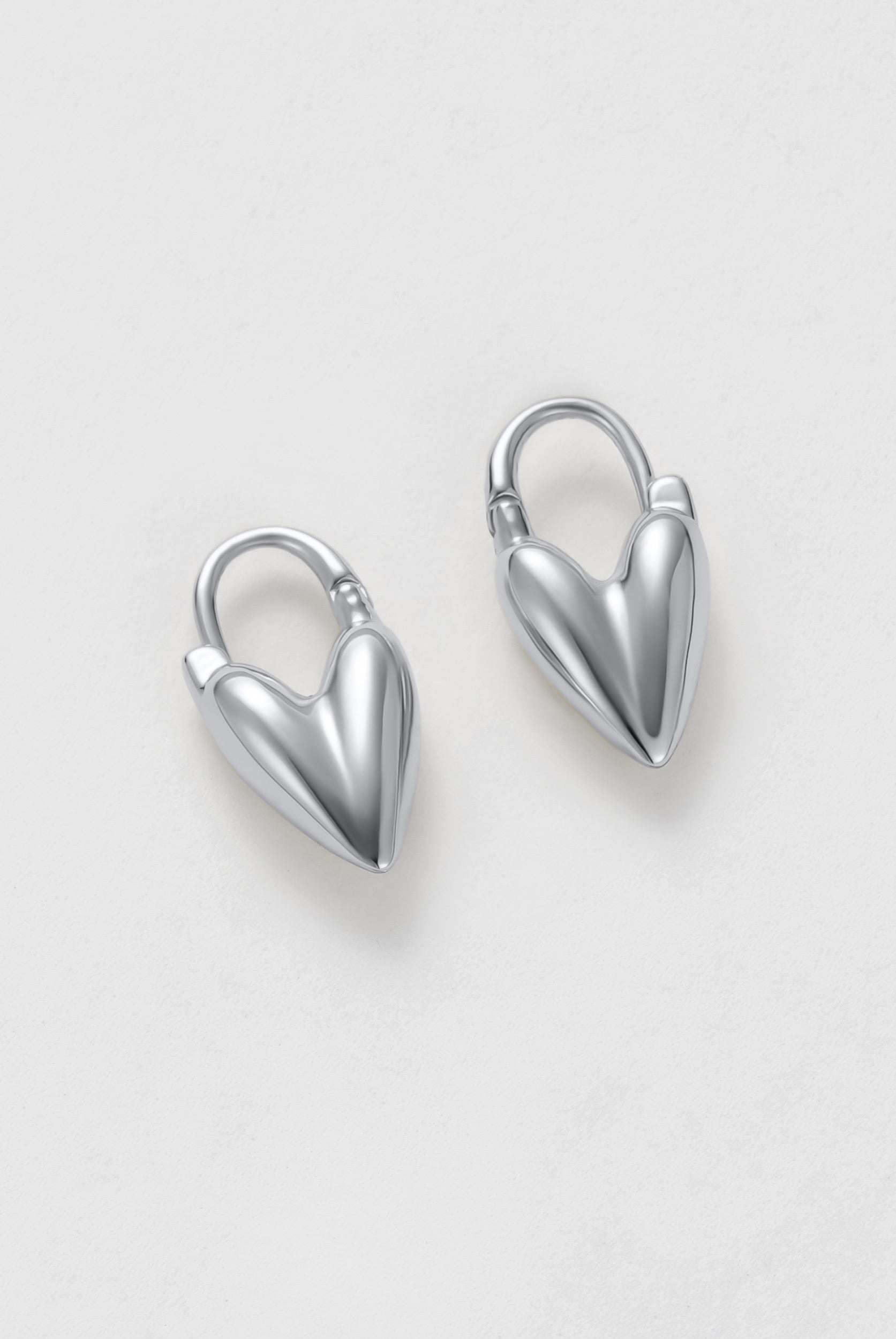 Jess Heart Hoop - Silver