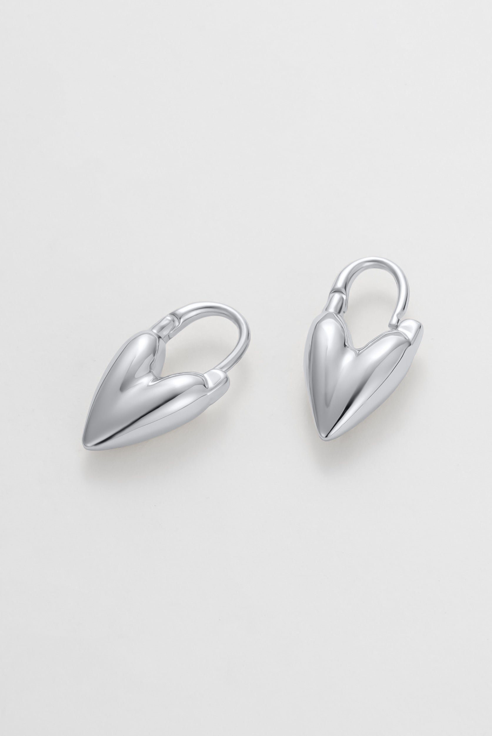 Jess Heart Hoop - Silver