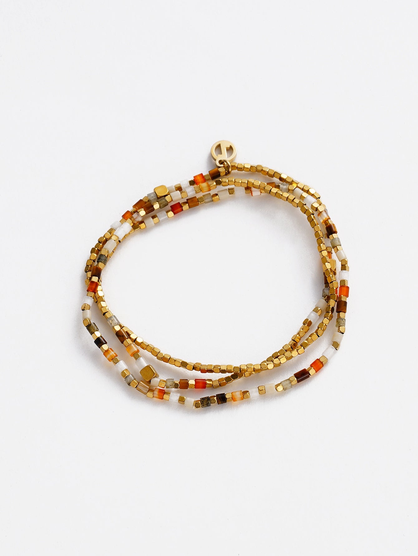 Ophelia Wrap Bracelet - Berry / Gold