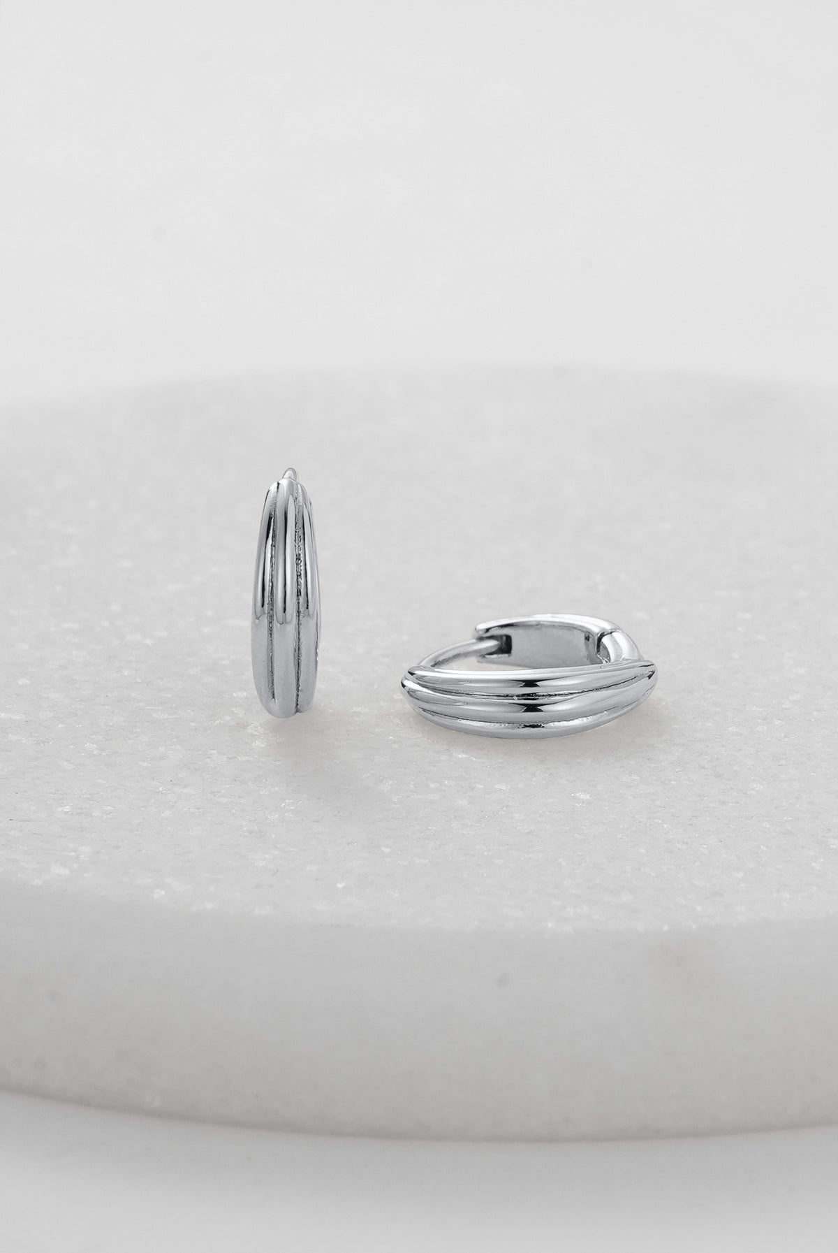 Silver Paris Huggie — Zafino Australia (4 of 4)