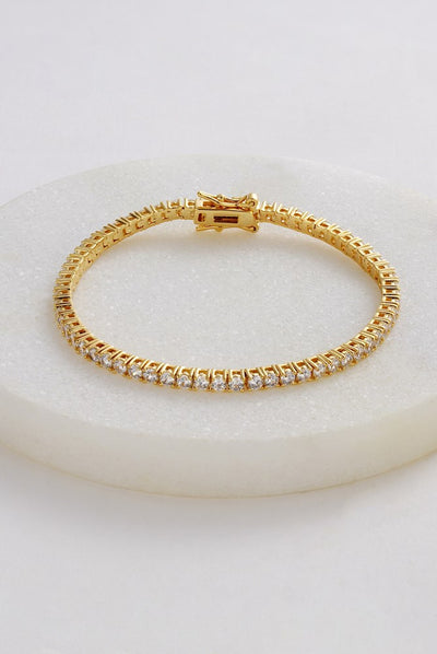 Dani Tennis Bracelet - Gold