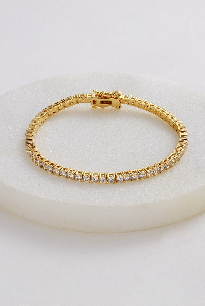 Dani Tennis Bracelet - Gold