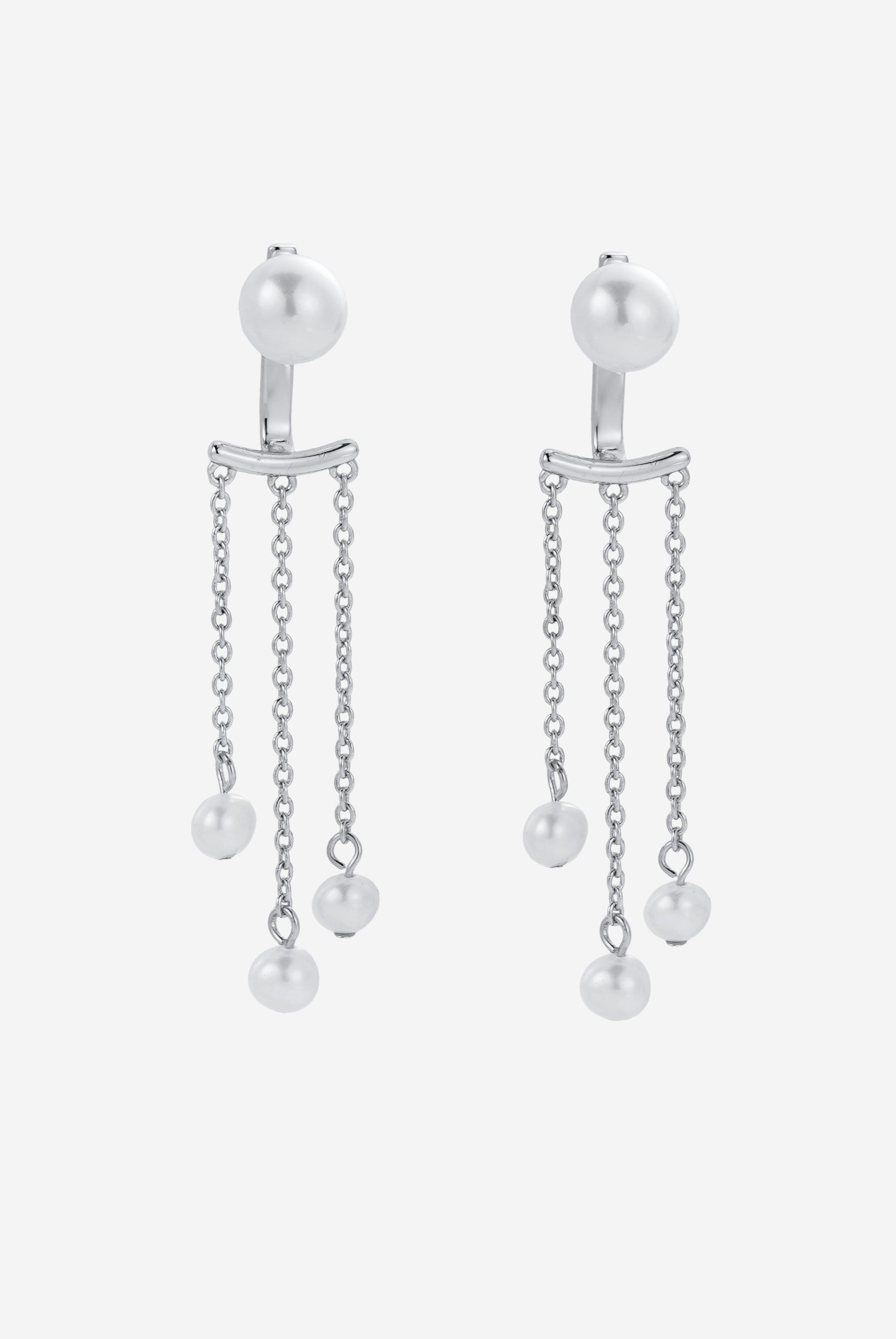 Elise Pearl Earring - Silver