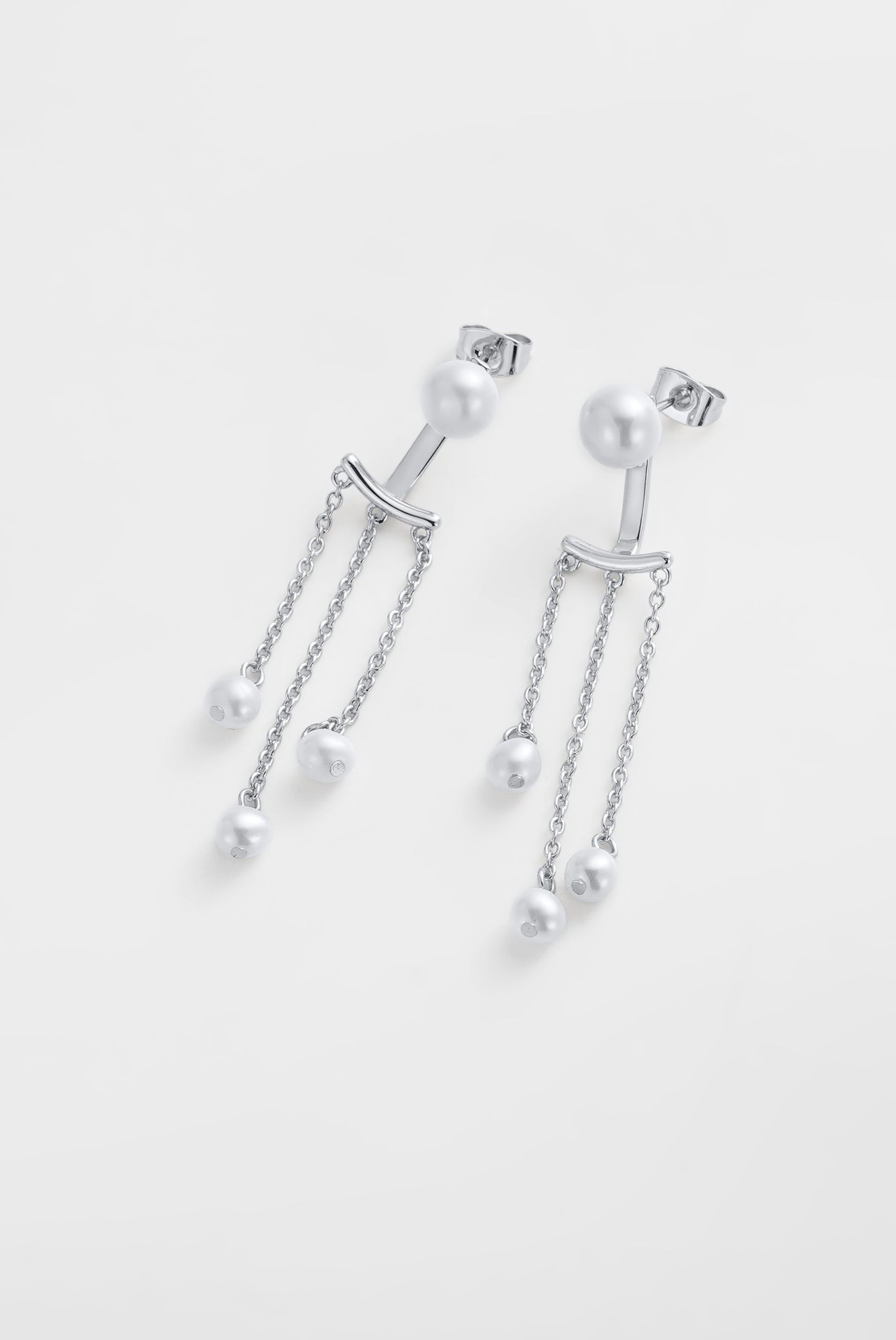 Elise Pearl Earring - Silver