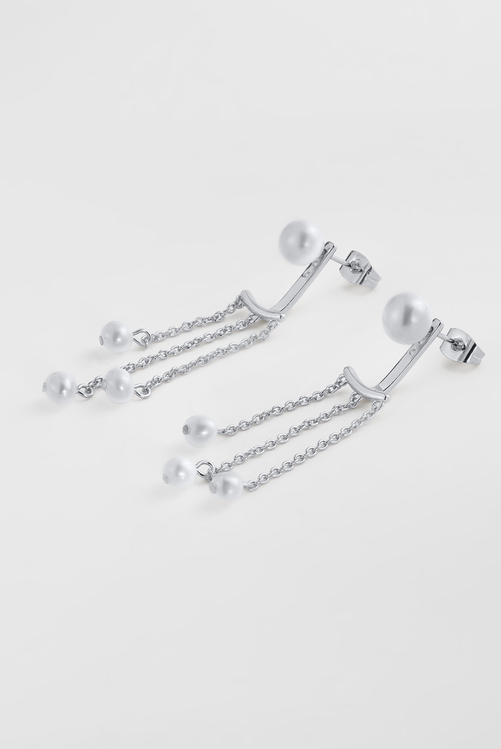 Elise Pearl Earring - Silver
