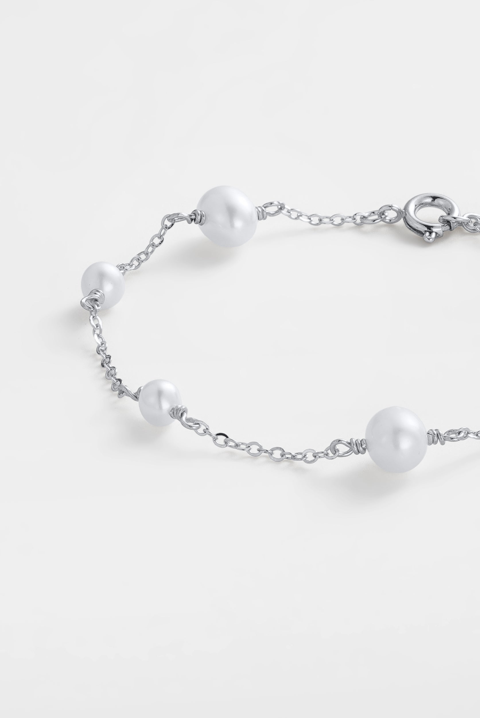 Luna Pearl Bracelet - Silver