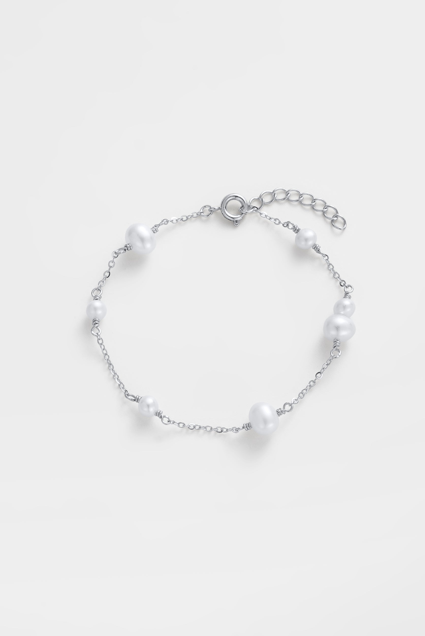 Luna Pearl Bracelet - Silver