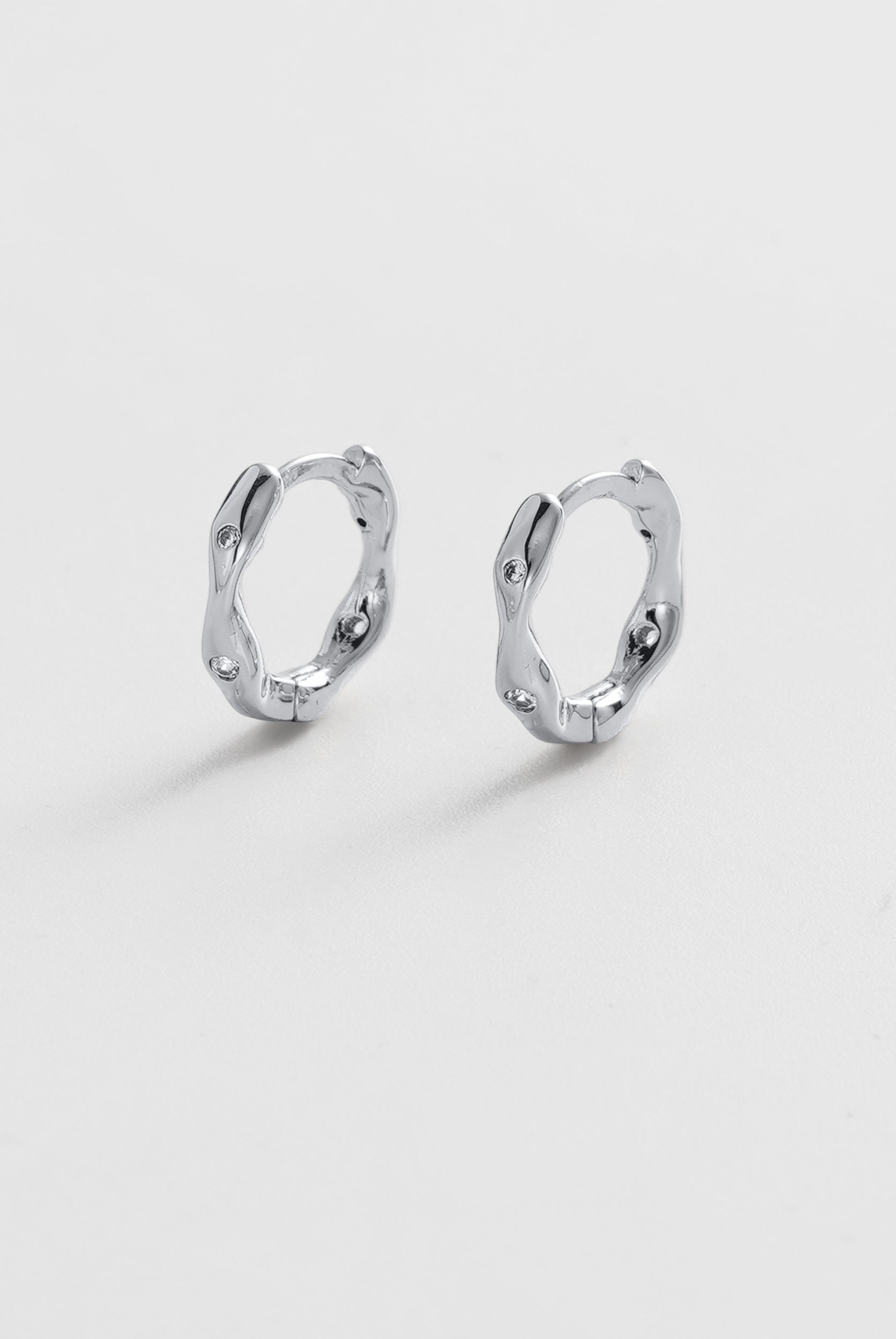 June Huggie - Silver