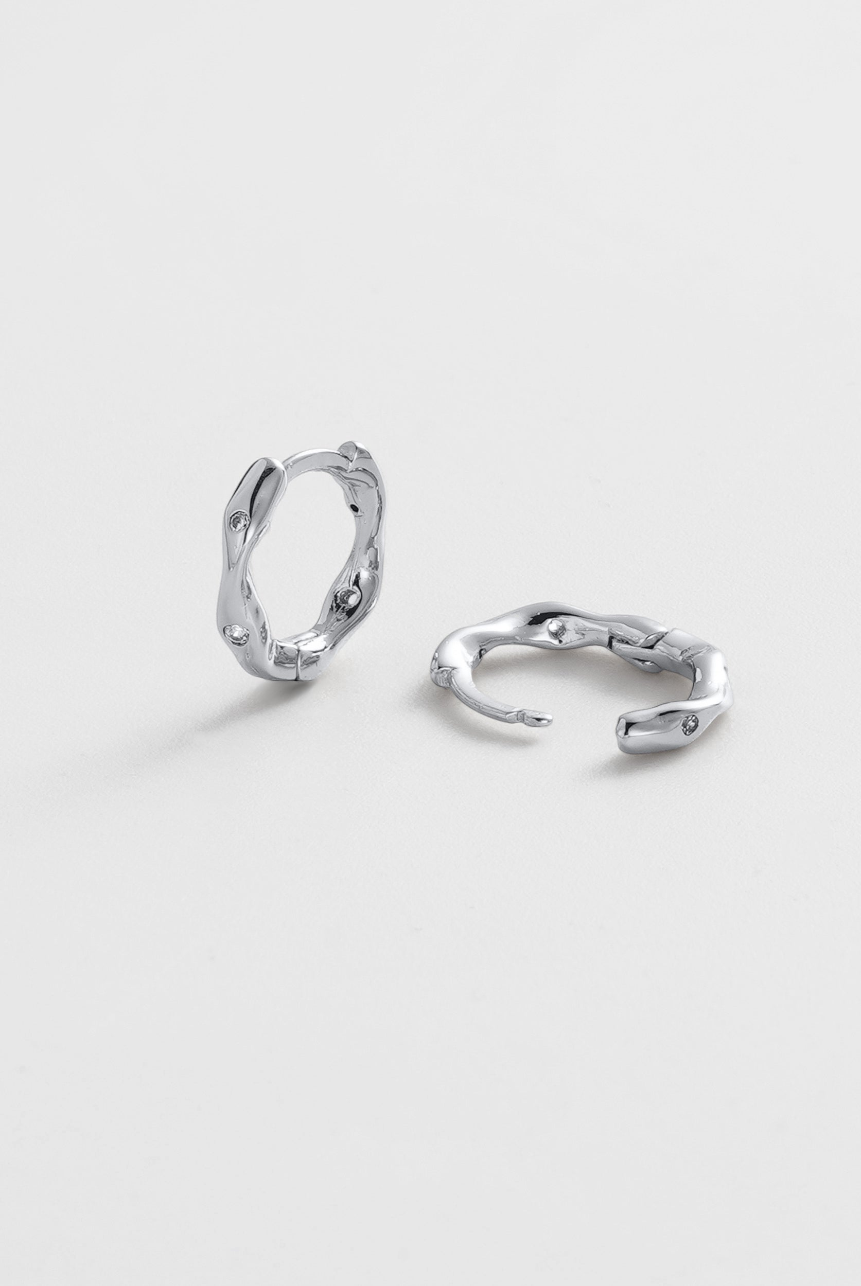 June Huggie - Silver