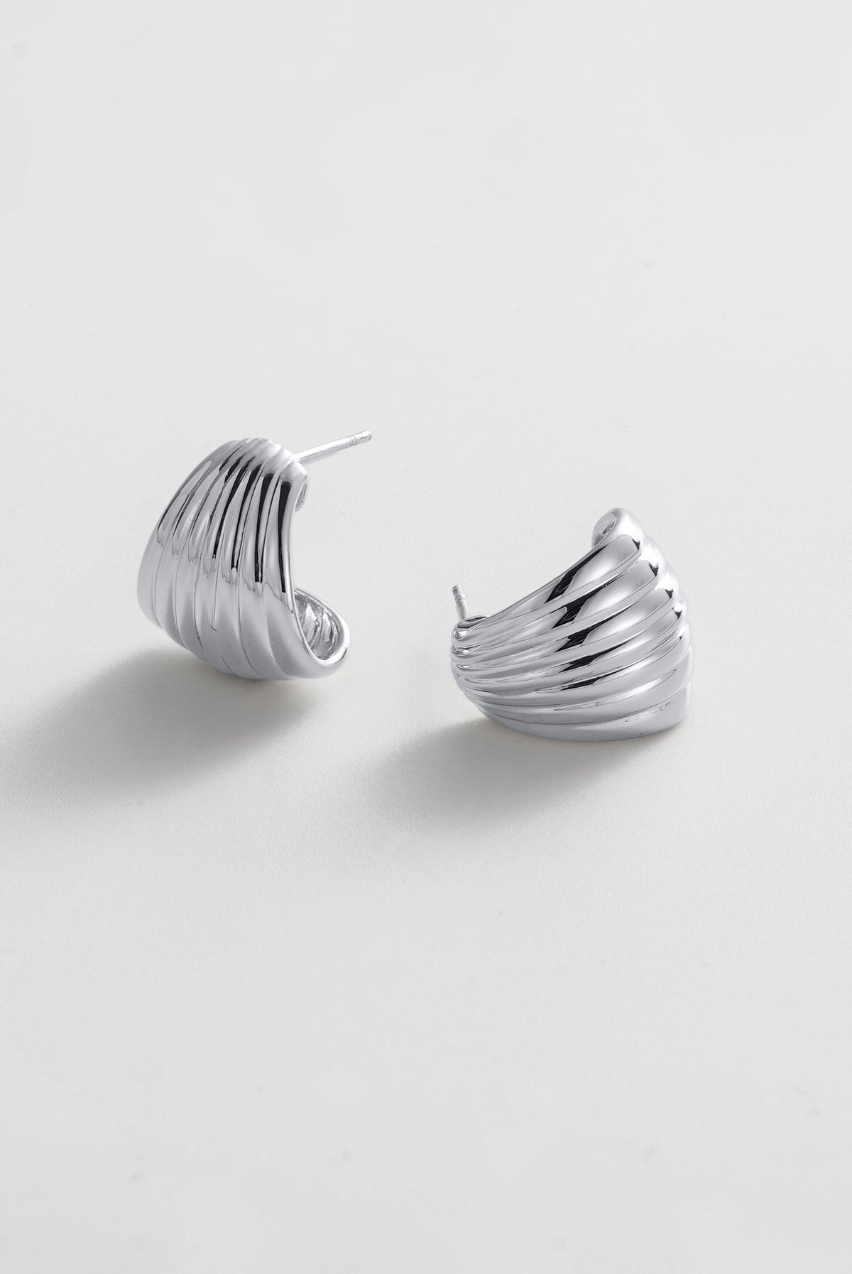 Silver Sasha Hoop - Medium / Silver — Zafino Australia (1 of 6)