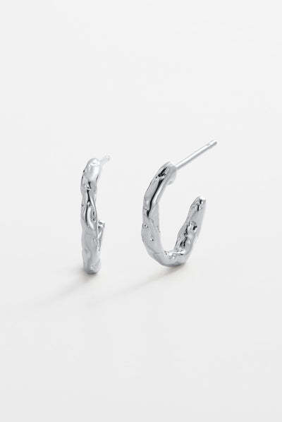 Alessia Hoop Small - Silver