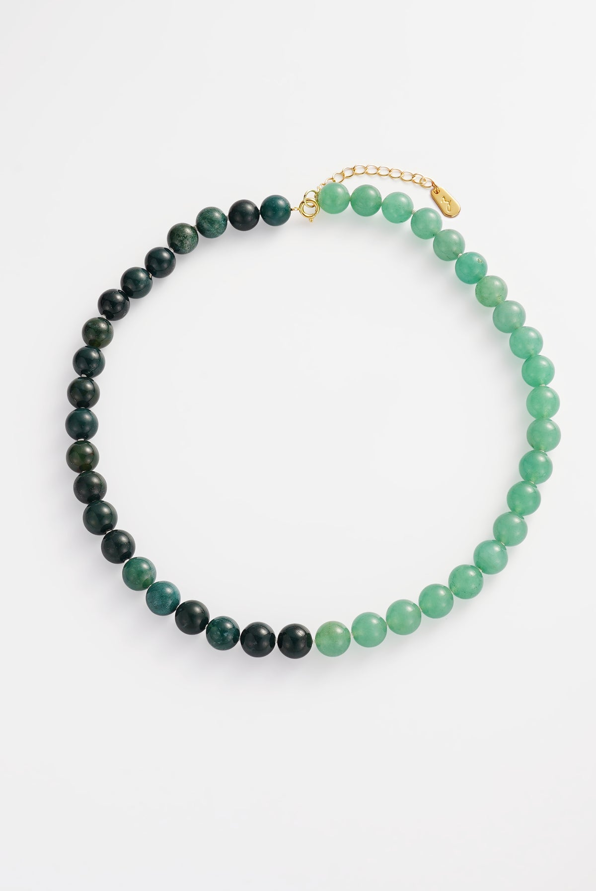 The Amelia Beaded Necklace, Thread Earrings & Luna Huggies Stack