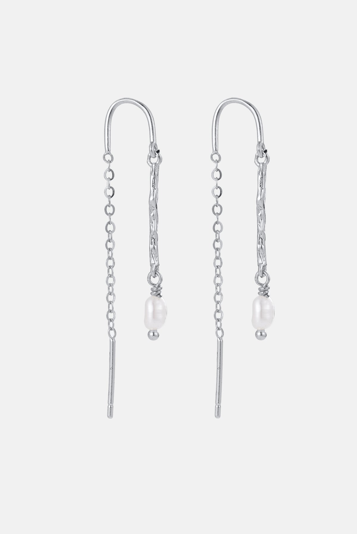 Alessia Thread Earring - Silver