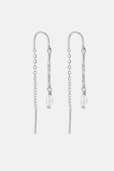 Alessia Thread Earring - Silver