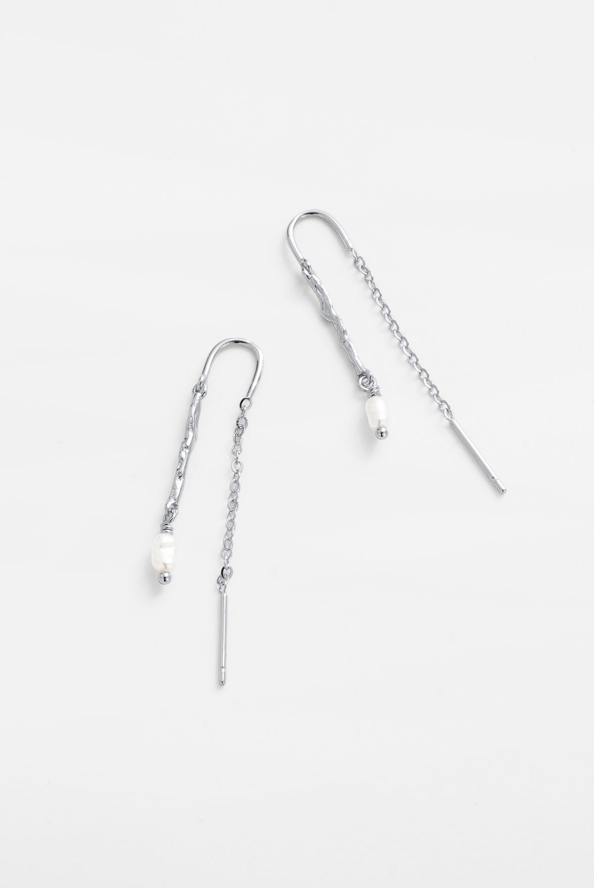 Alessia Thread Earring - Silver