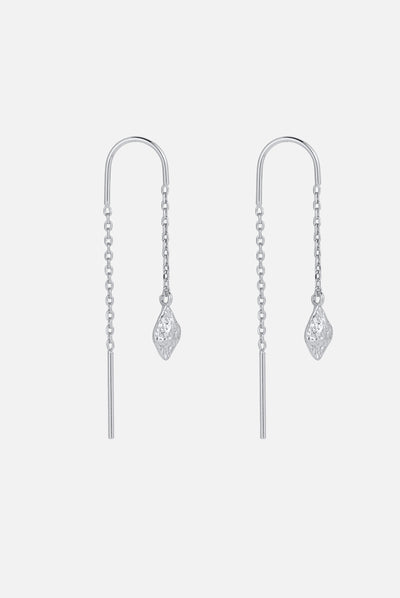 Eden Thread Earring - Silver