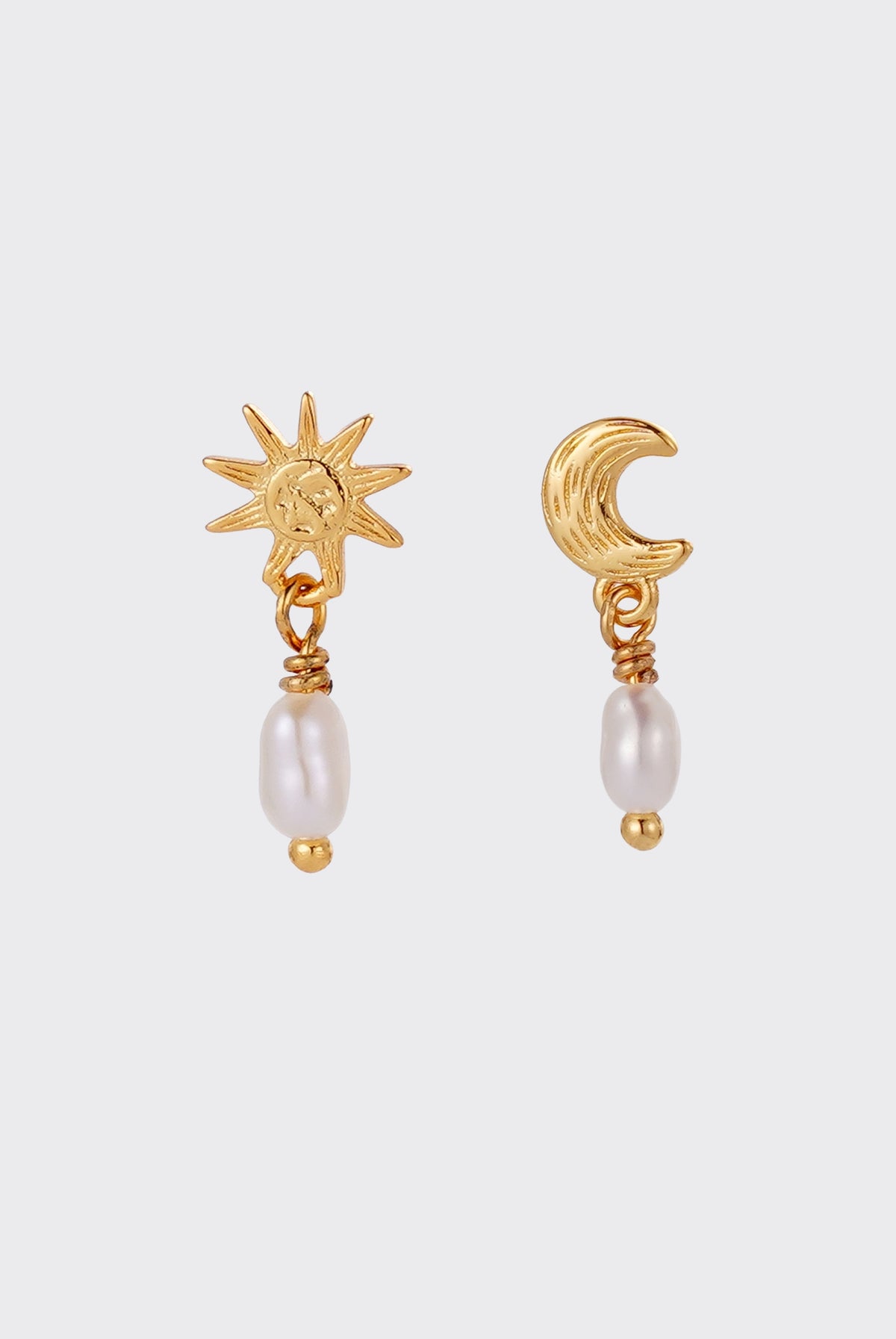 Luna Pearl Drop Earring - Gold