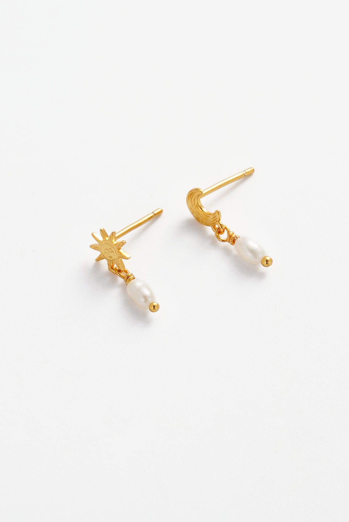 Luna Pearl Drop Earring - Gold