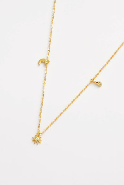 Luna Charm Necklace - Gold