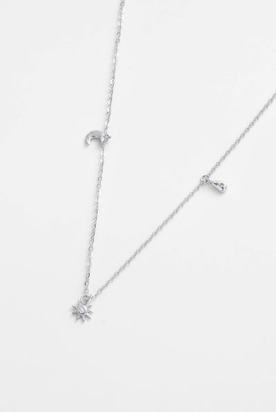 Luna Charm Necklace - Silver