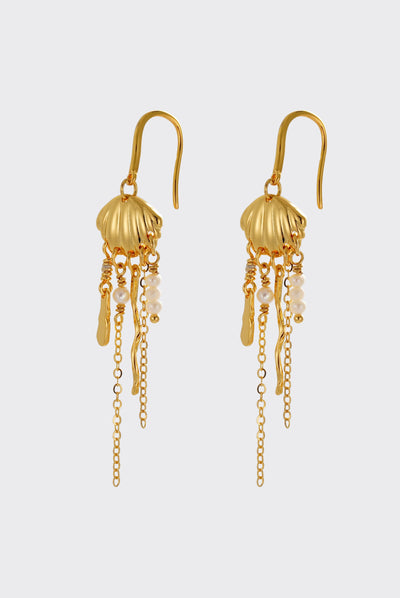 Goldie Long drop Earring - Gold