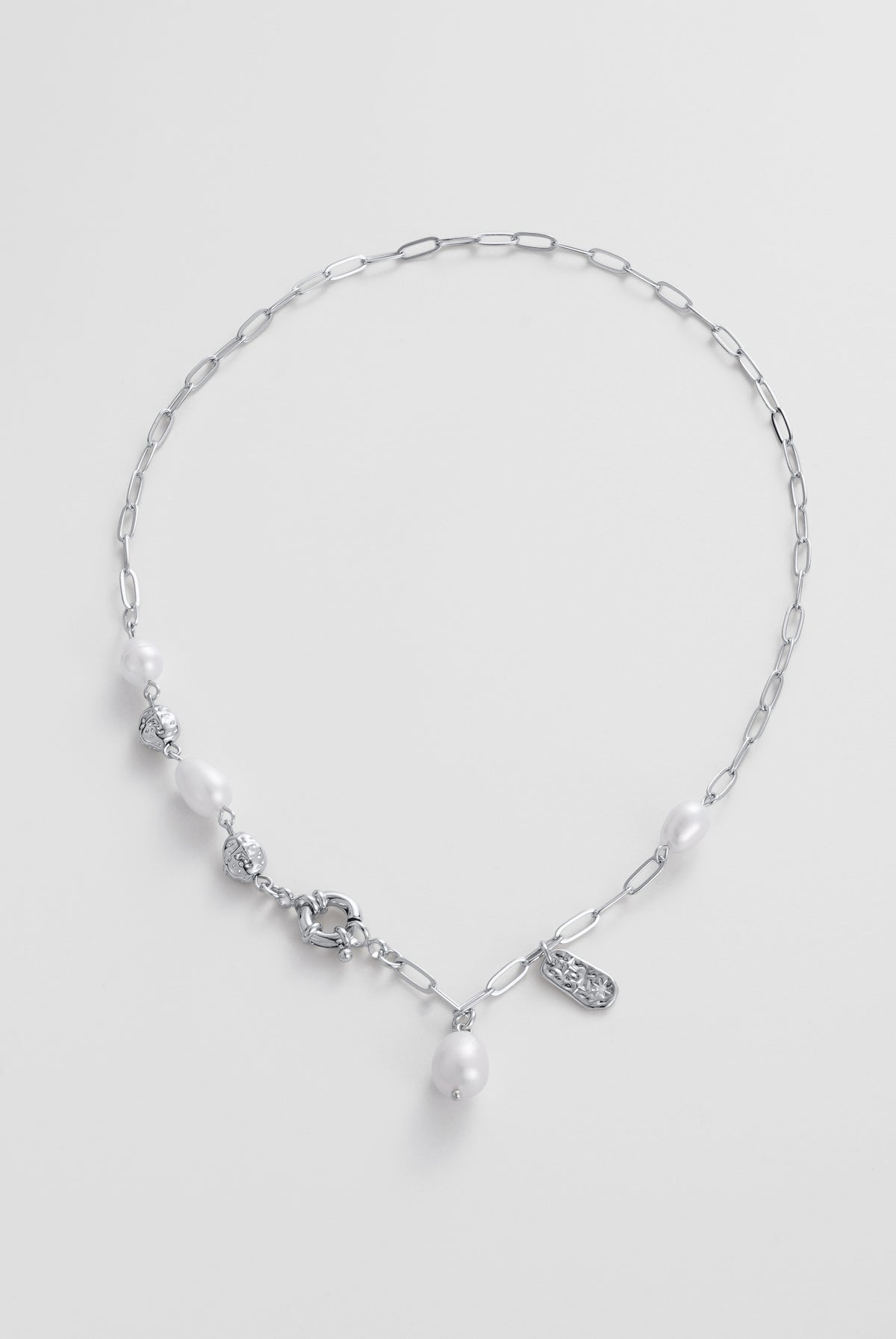 The Amara Drop Earring & Necklace Stack - Silver