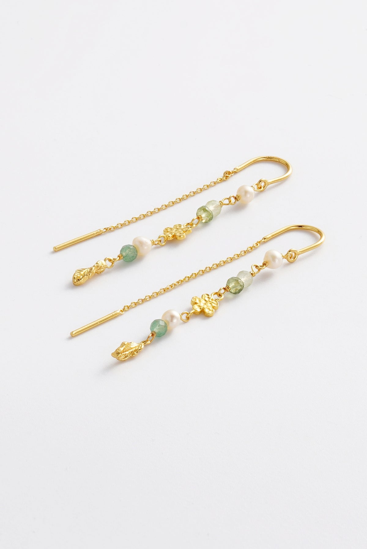 Margot Thread Earring - Green