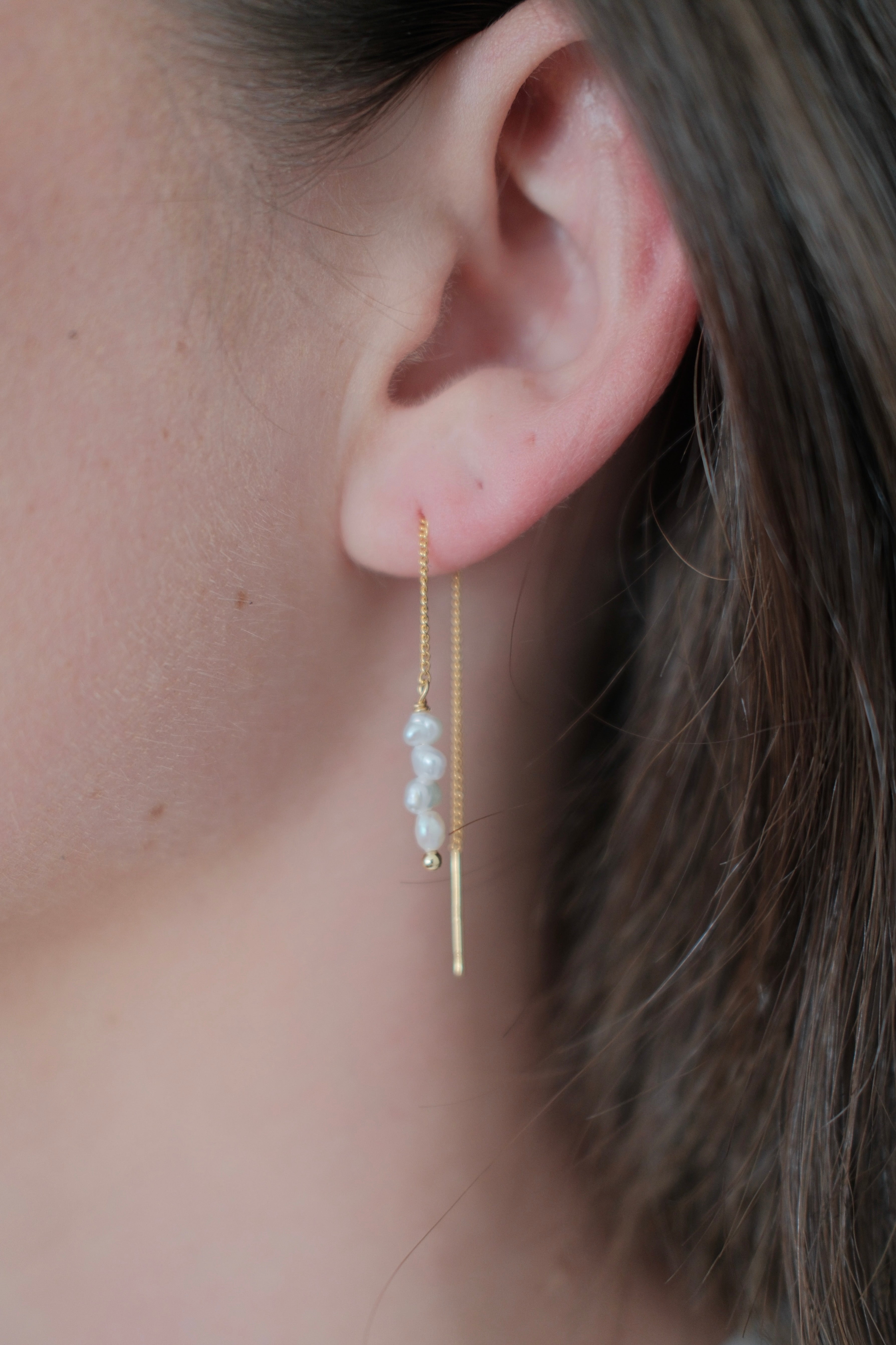 Scarlette Thread Earring - Gold