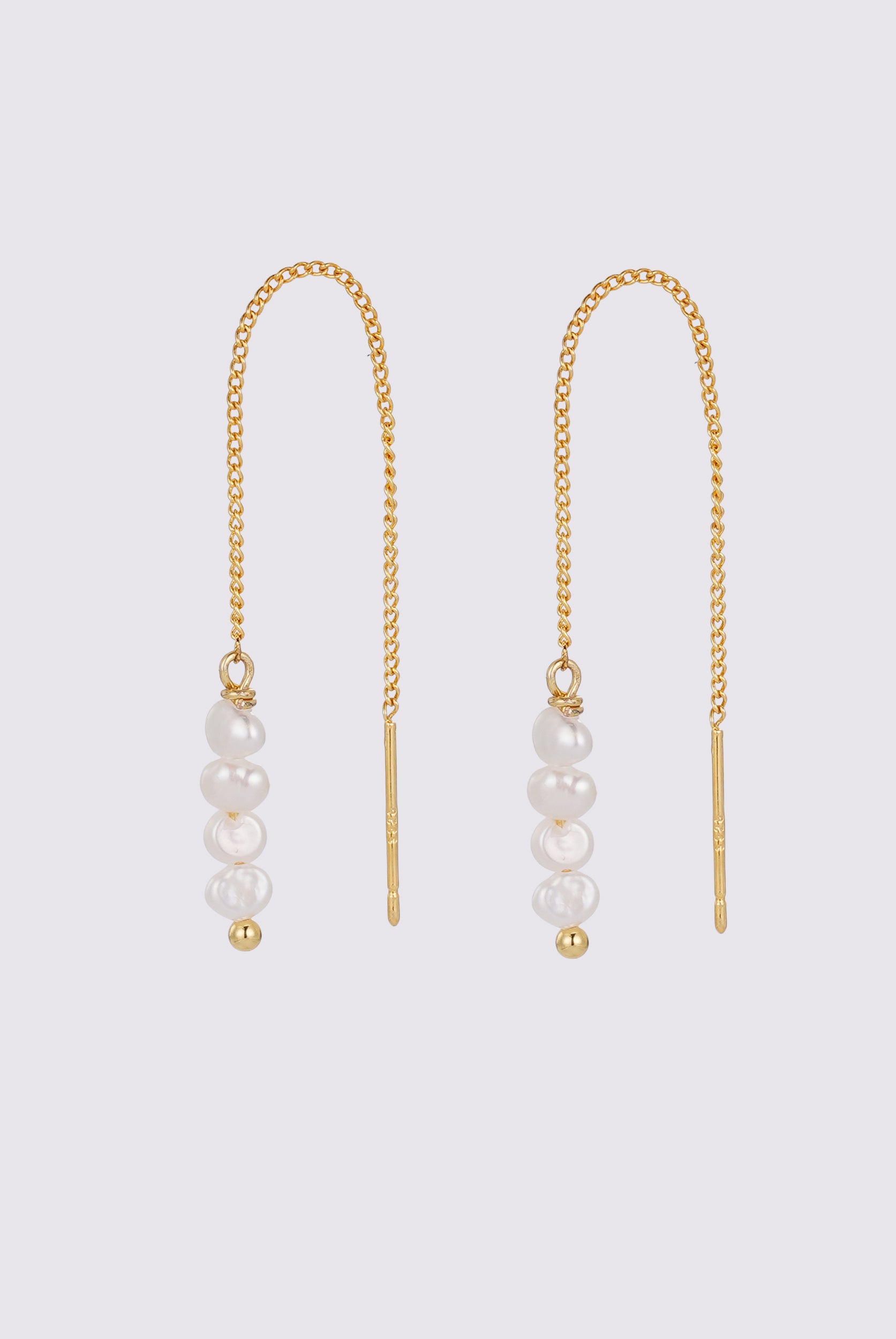 Gold Scarlette Thread Earring — Zafino Australia (1 of 3)