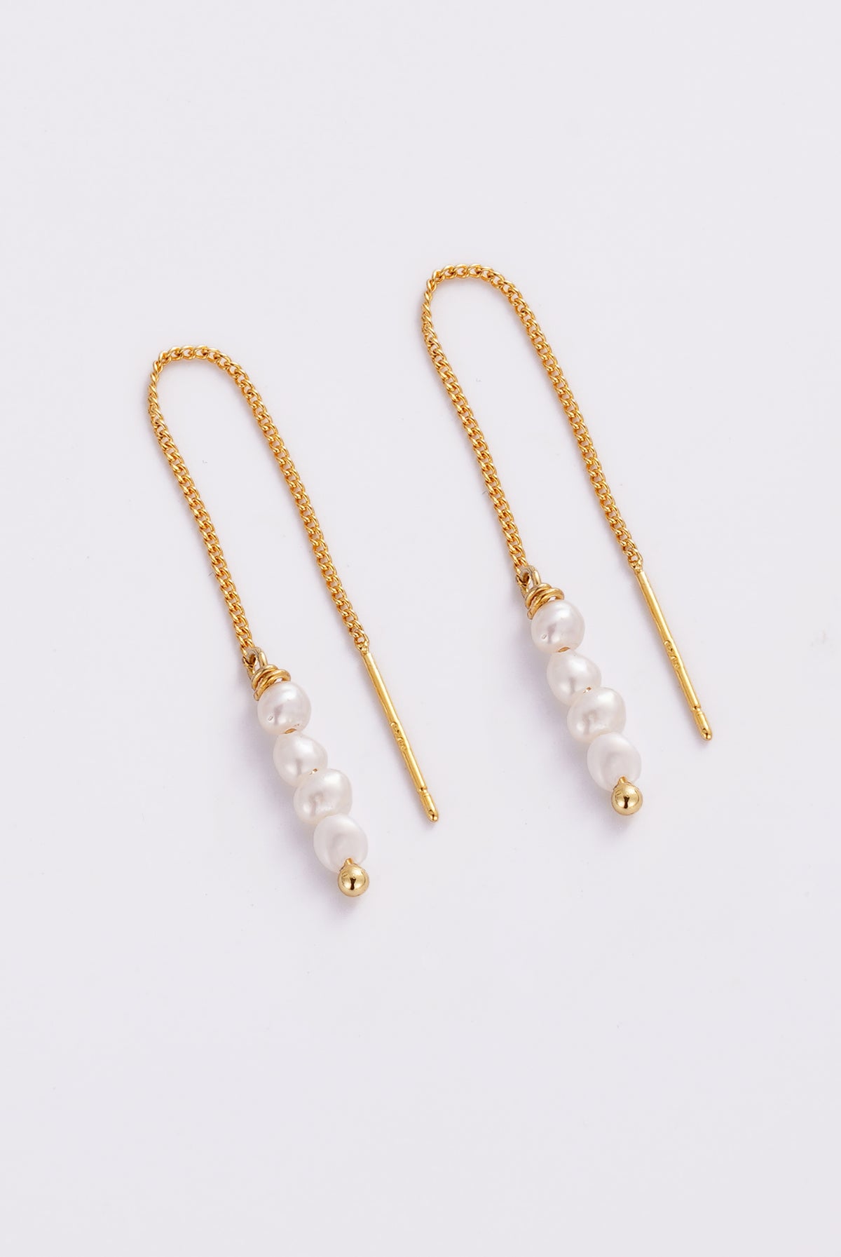 Gold Scarlette Thread Earring — Zafino Australia (2 of 3)