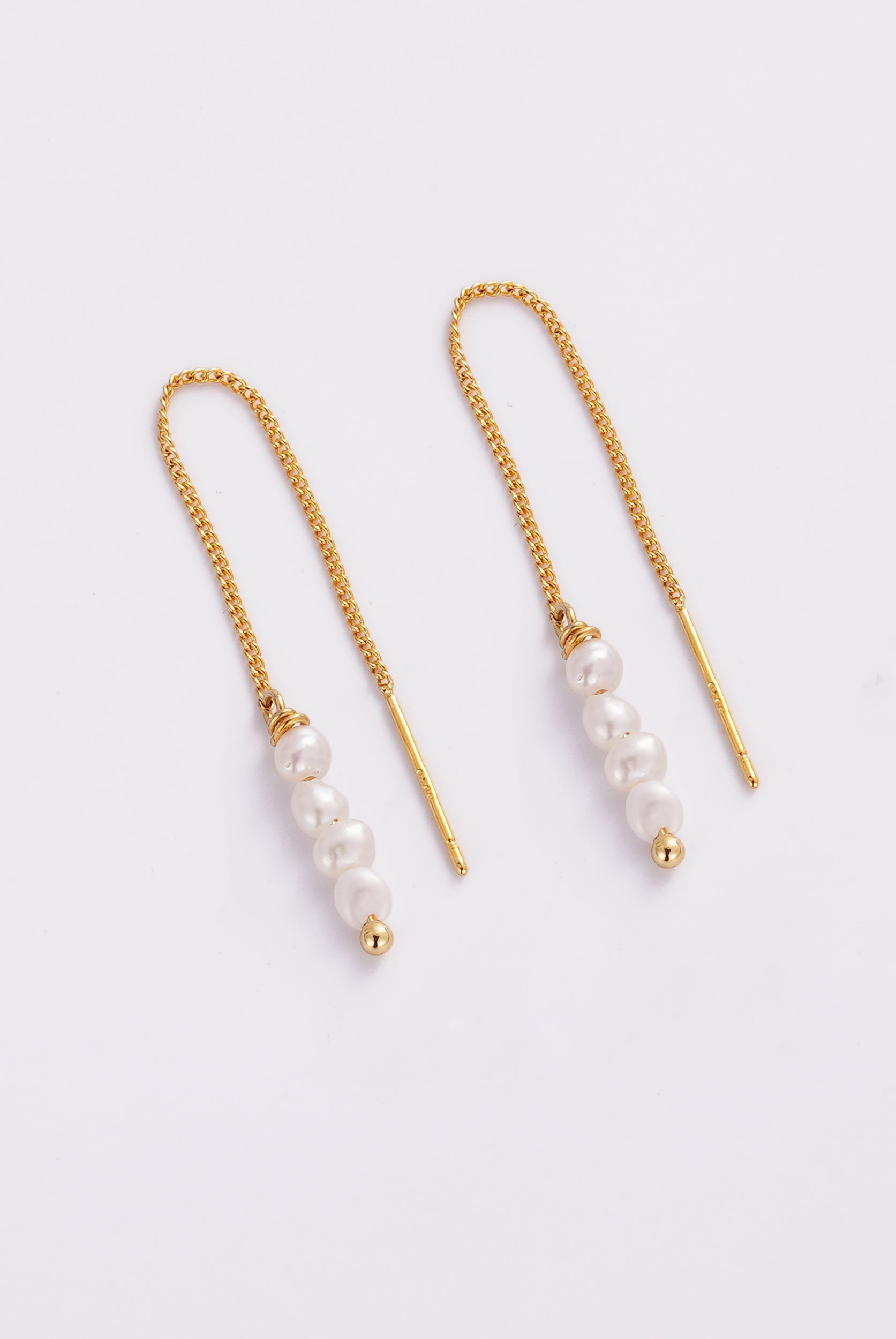 Gold Scarlette Thread Earring — Zafino Australia (2 of 3)