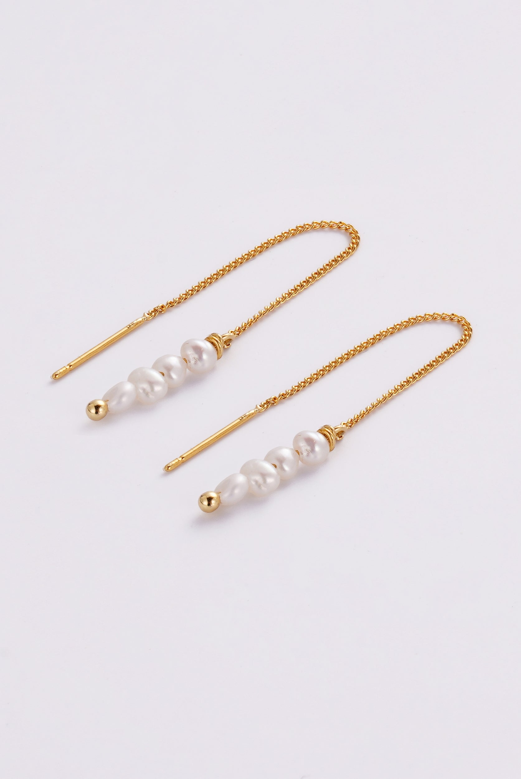 Gold Scarlette Thread Earring — Zafino Australia (3 of 3)