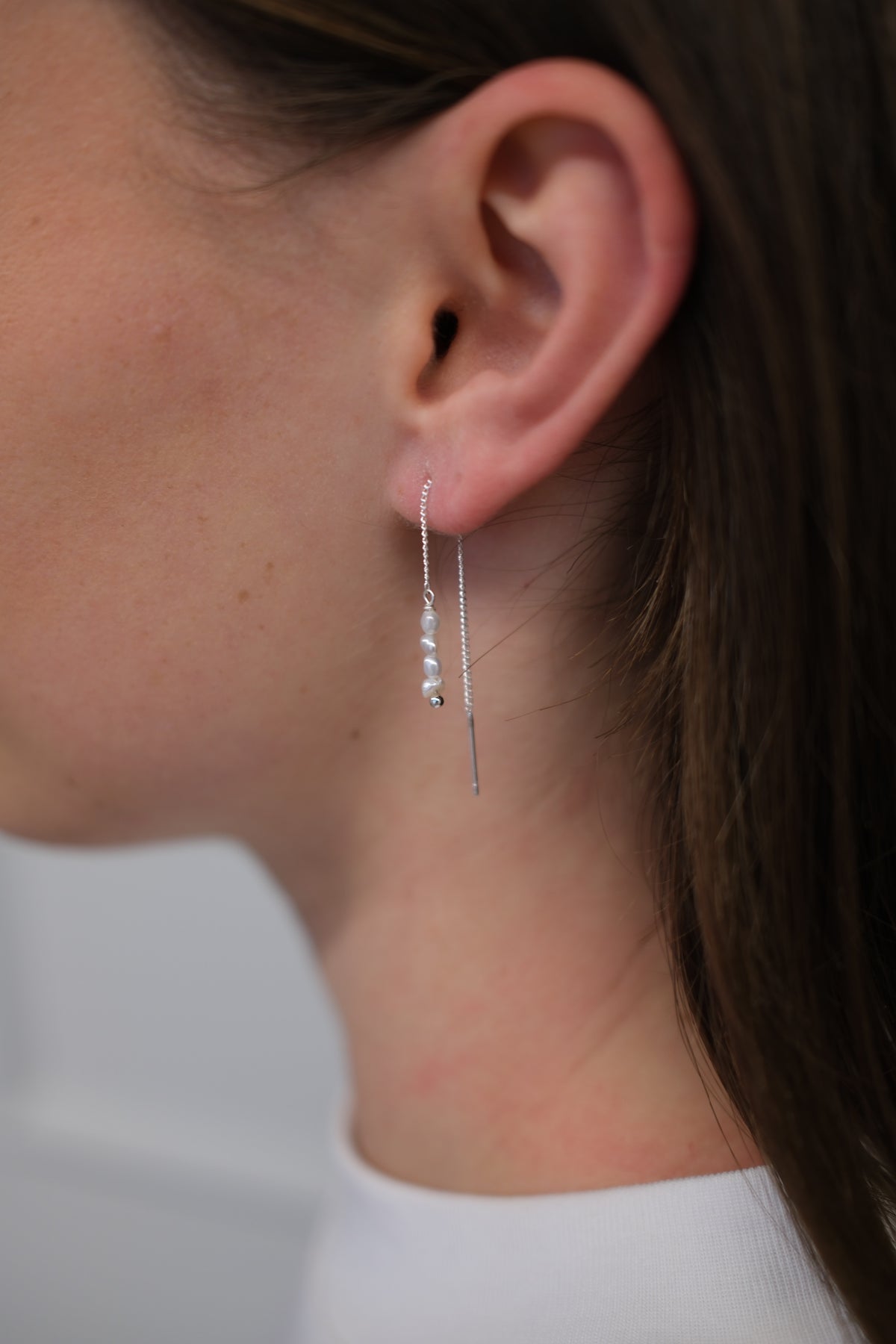 Scarlette Thread Earring - Silver