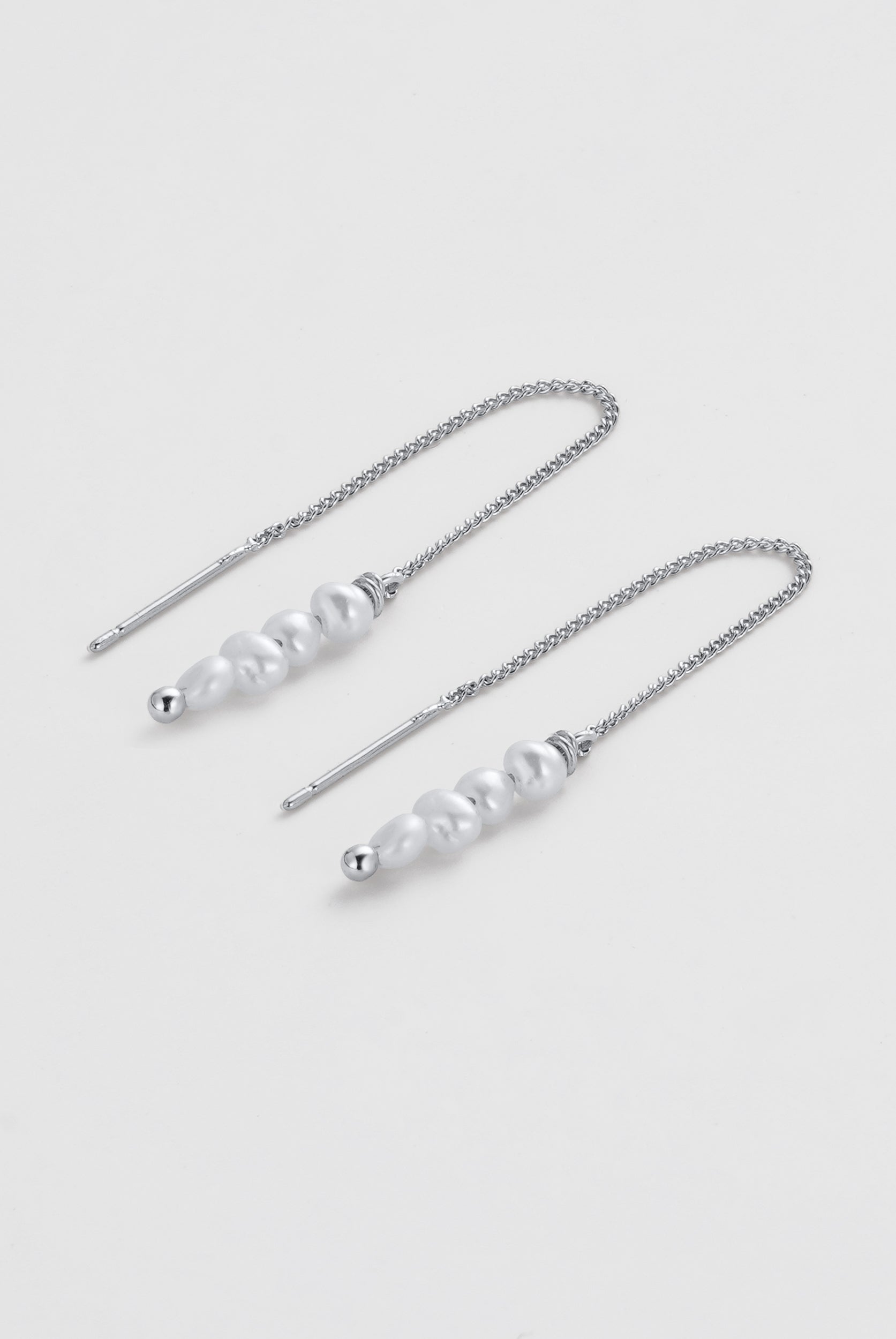 Silver Scarlette Thread Earring — Zafino Australia (3 of 3)