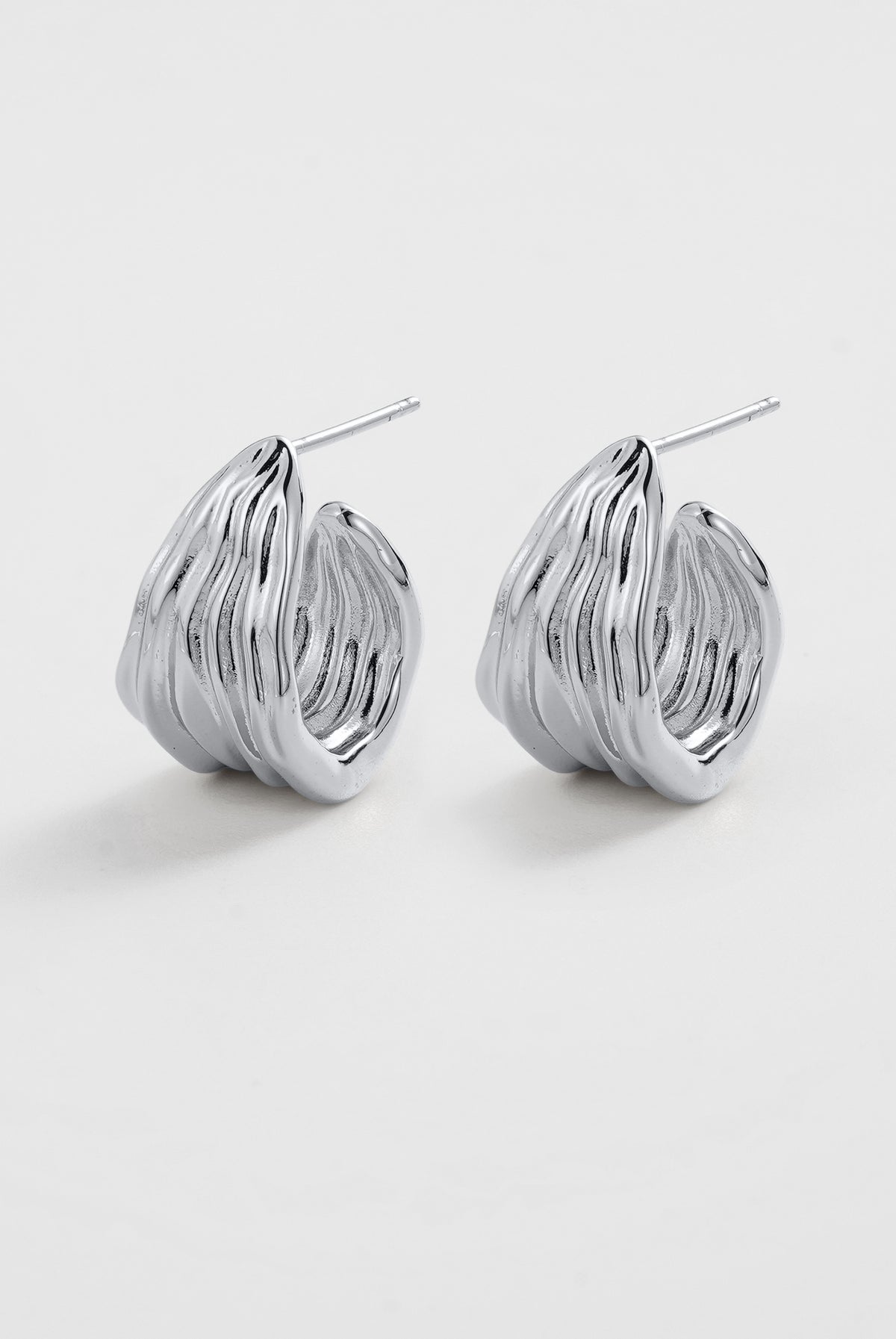 Silver Lexi Hoop Large — Zafino Australia (1 of 4)