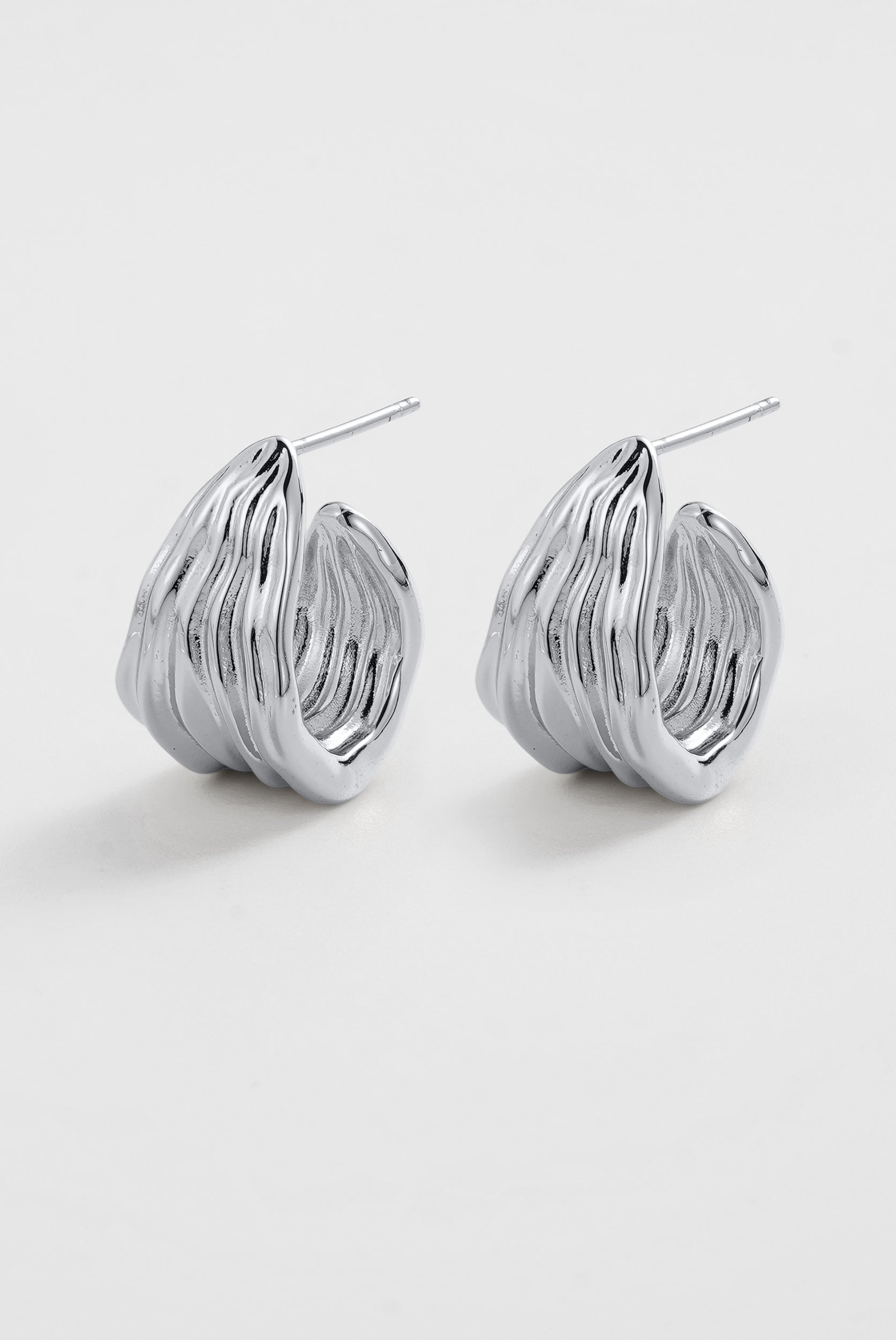 Silver Lexi Hoop Large — Zafino Australia (1 of 4)
