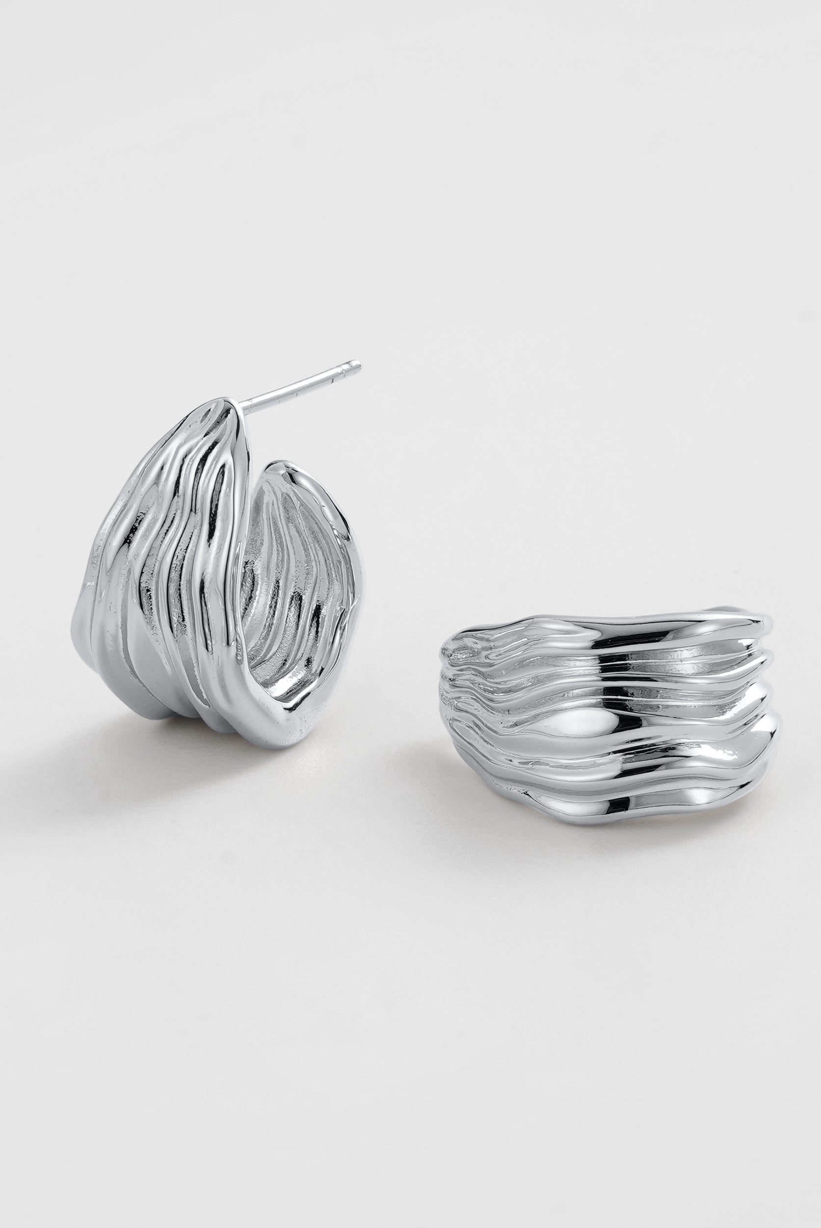 Silver Lexi Hoop Large — Zafino Australia (3 of 4)
